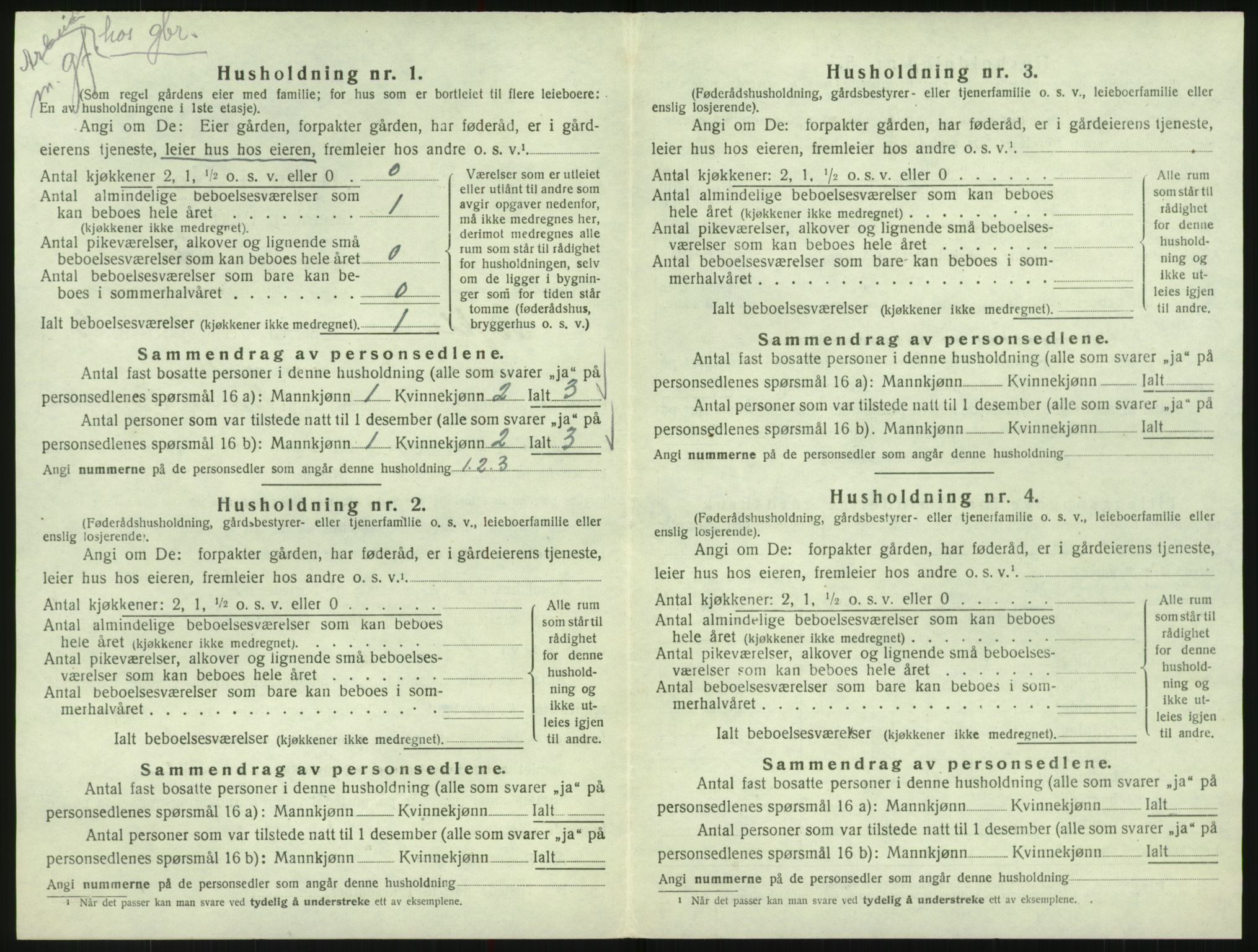 SAK, Folketelling 1920 for 0941 Bykle herred, 1920, s. 174