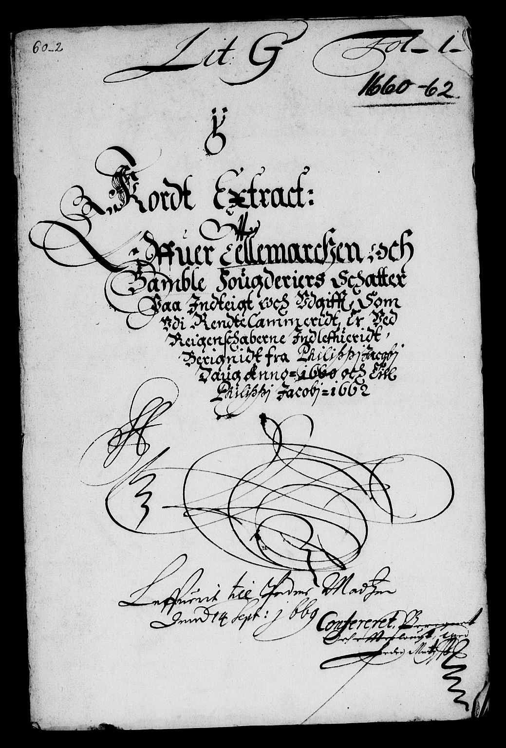 Rentekammeret inntil 1814, Reviderte regnskaper, Lensregnskaper, RA/EA-5023/R/Rb/Rbp/L0048: Bratsberg len, 1661-1662