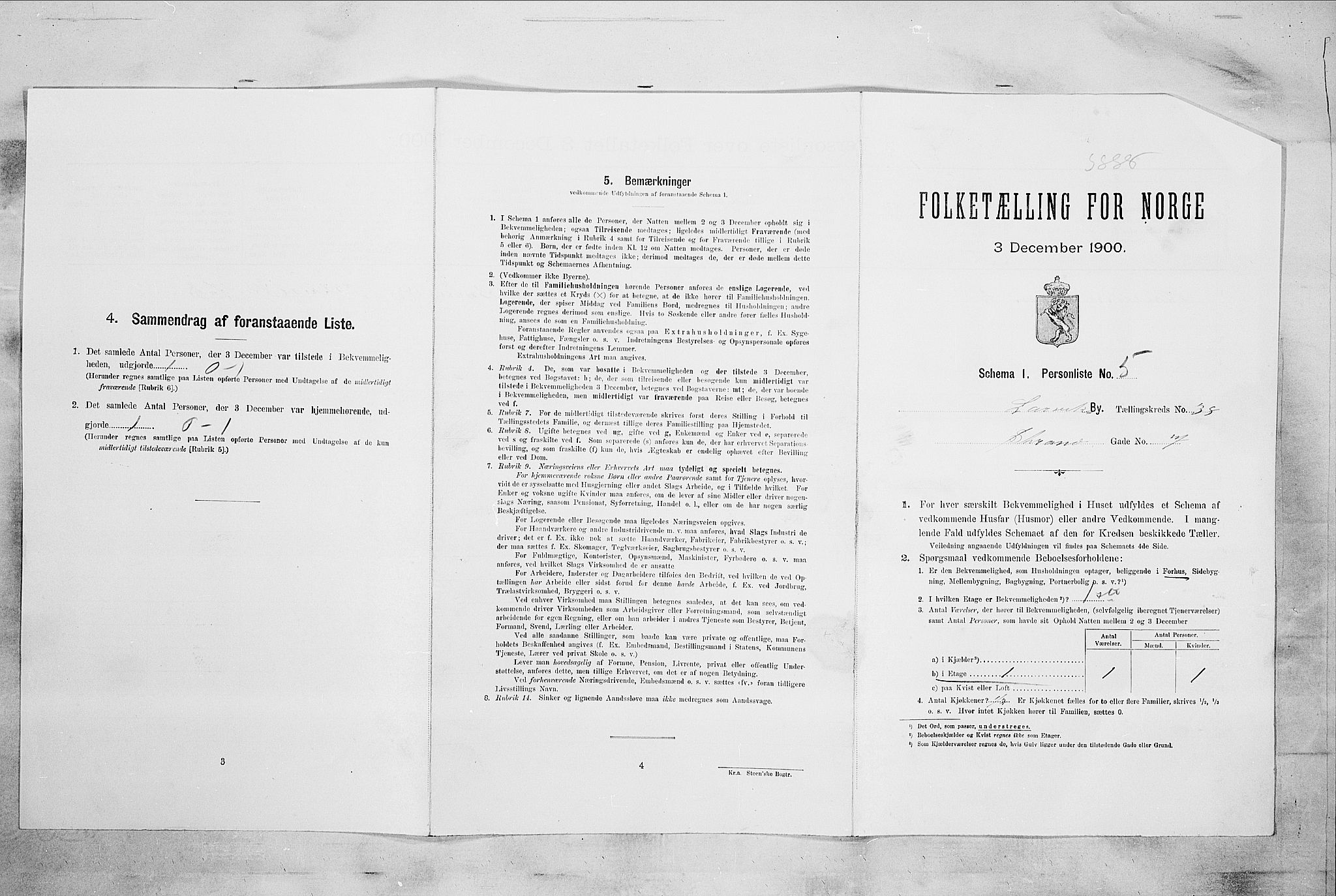 RA, Folketelling 1900 for 0707 Larvik kjøpstad, 1900, s. 5062