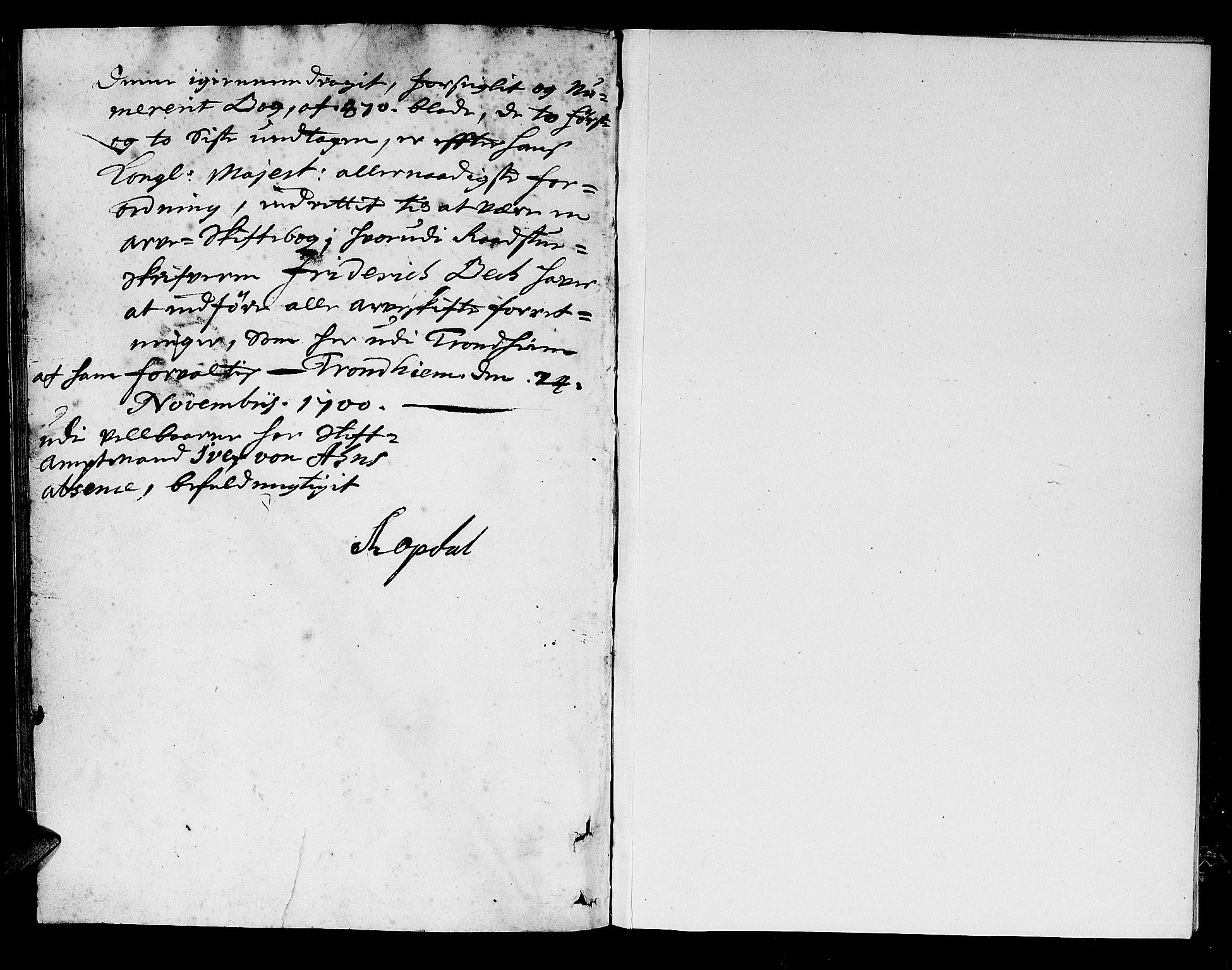 Trondheim byfogd, AV/SAT-A-0003/1/3/3A/L0005: Skifteprotokoll - gml.nr.5. (m/ register), 1694-1706