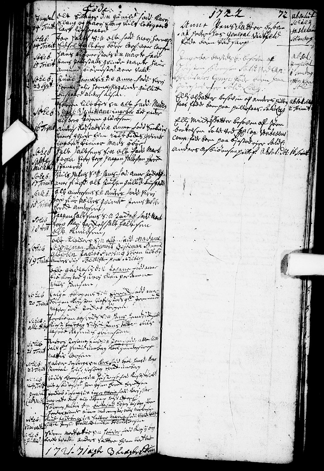 Skjeberg prestekontor Kirkebøker, SAO/A-10923/F/Fa/L0001: Ministerialbok nr. I 1, 1702-1725, s. 72