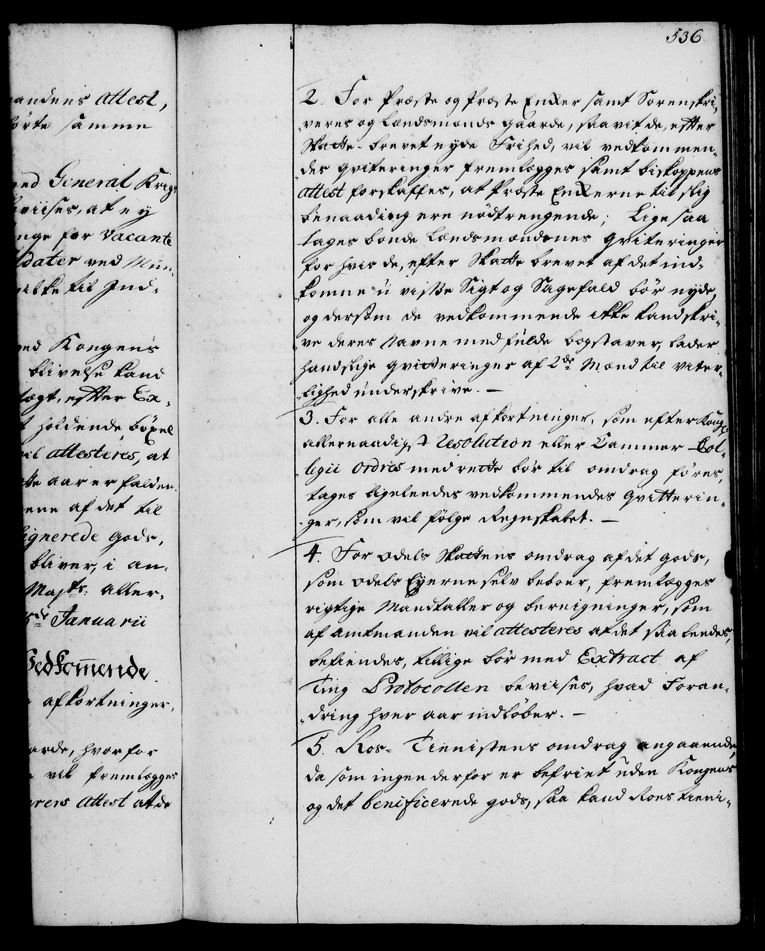 Rentekammeret, Kammerkanselliet, RA/EA-3111/G/Gg/Ggi/L0002: Norsk instruksjonsprotokoll med register (merket RK 53.35), 1729-1751, s. 536