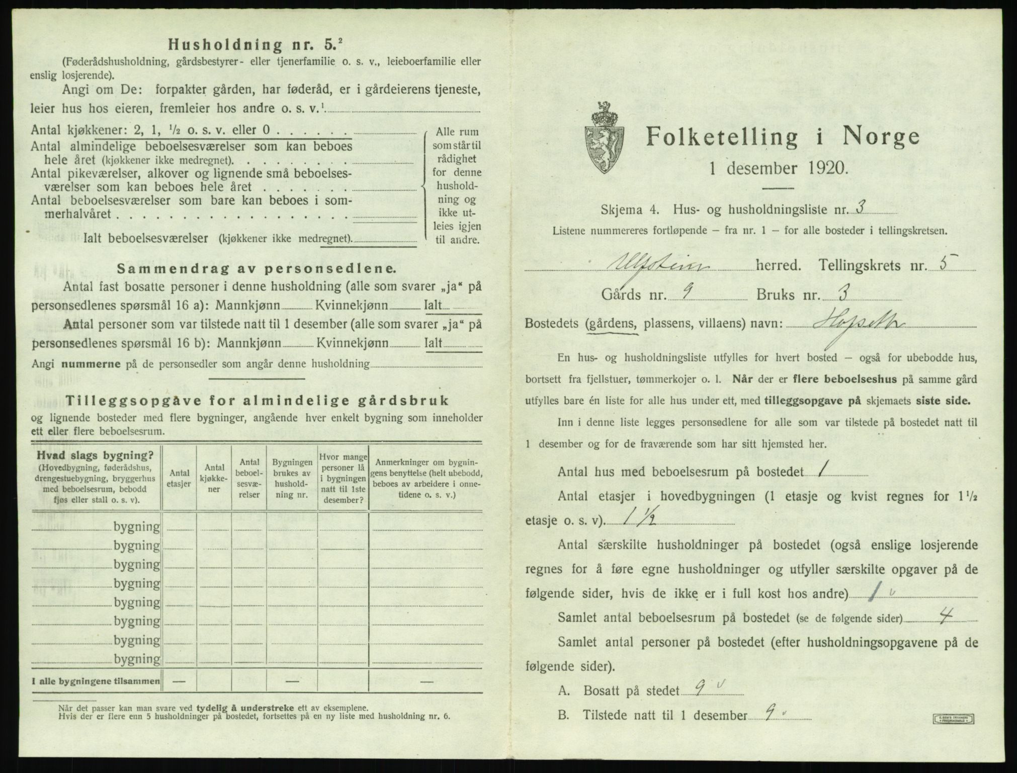 SAT, Folketelling 1920 for 1516 Ulstein herred, 1920, s. 360