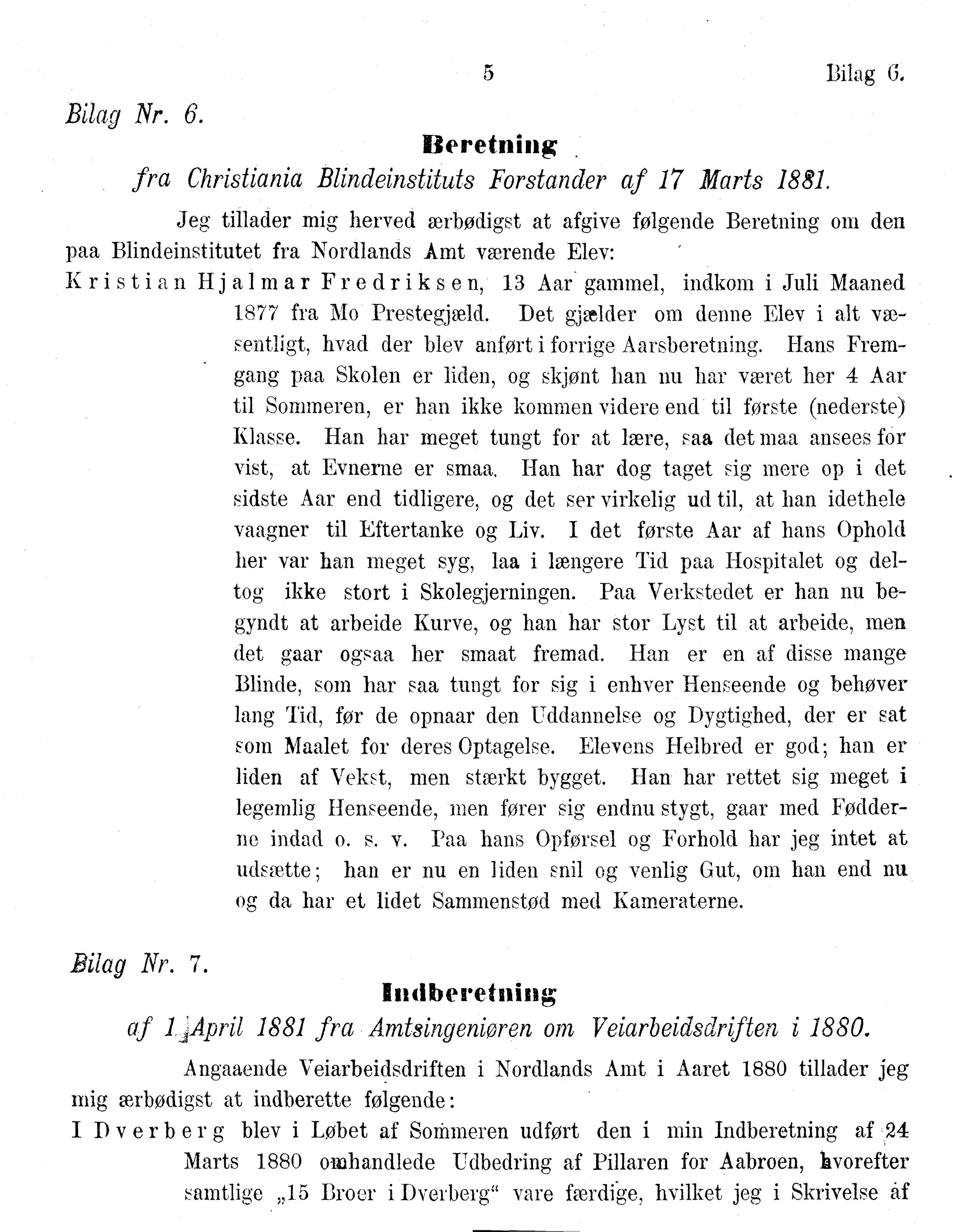 Nordland Fylkeskommune. Fylkestinget, AIN/NFK-17/176/A/Ac/L0014: Fylkestingsforhandlinger 1881-1885, 1881-1885