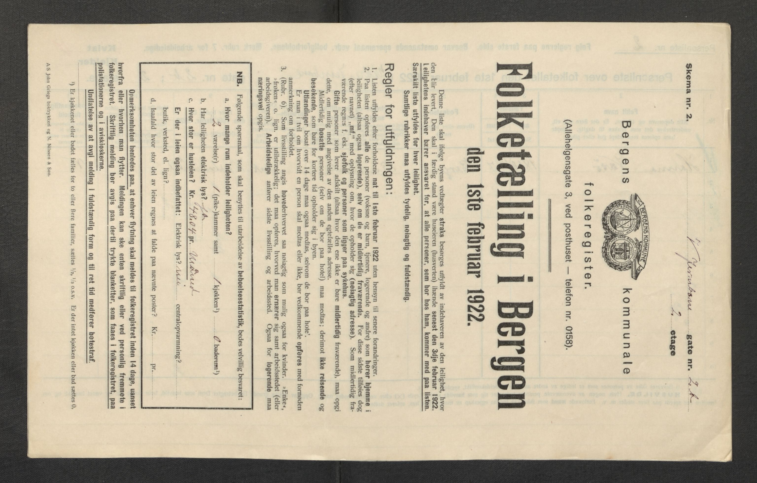 SAB, Kommunal folketelling 1922 for Bergen kjøpstad, 1922, s. 15653