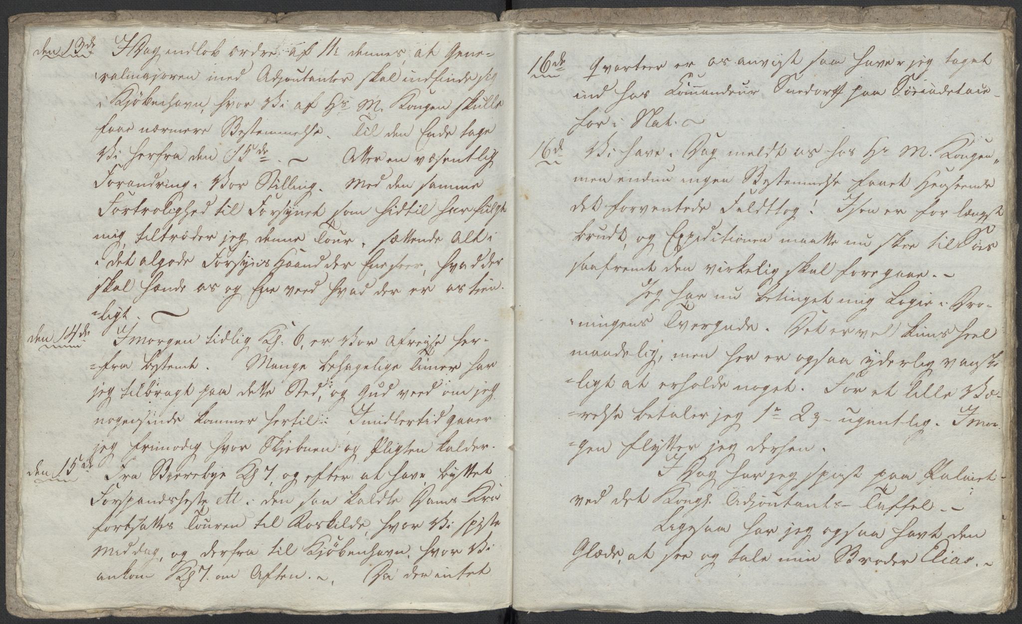 Holck, Meidell, Hartvig, AV/RA-PA-0204/F/L0001: (Kassett) Dagbøker ført av Ole Elias v.Holck, 1798-1842, s. 206