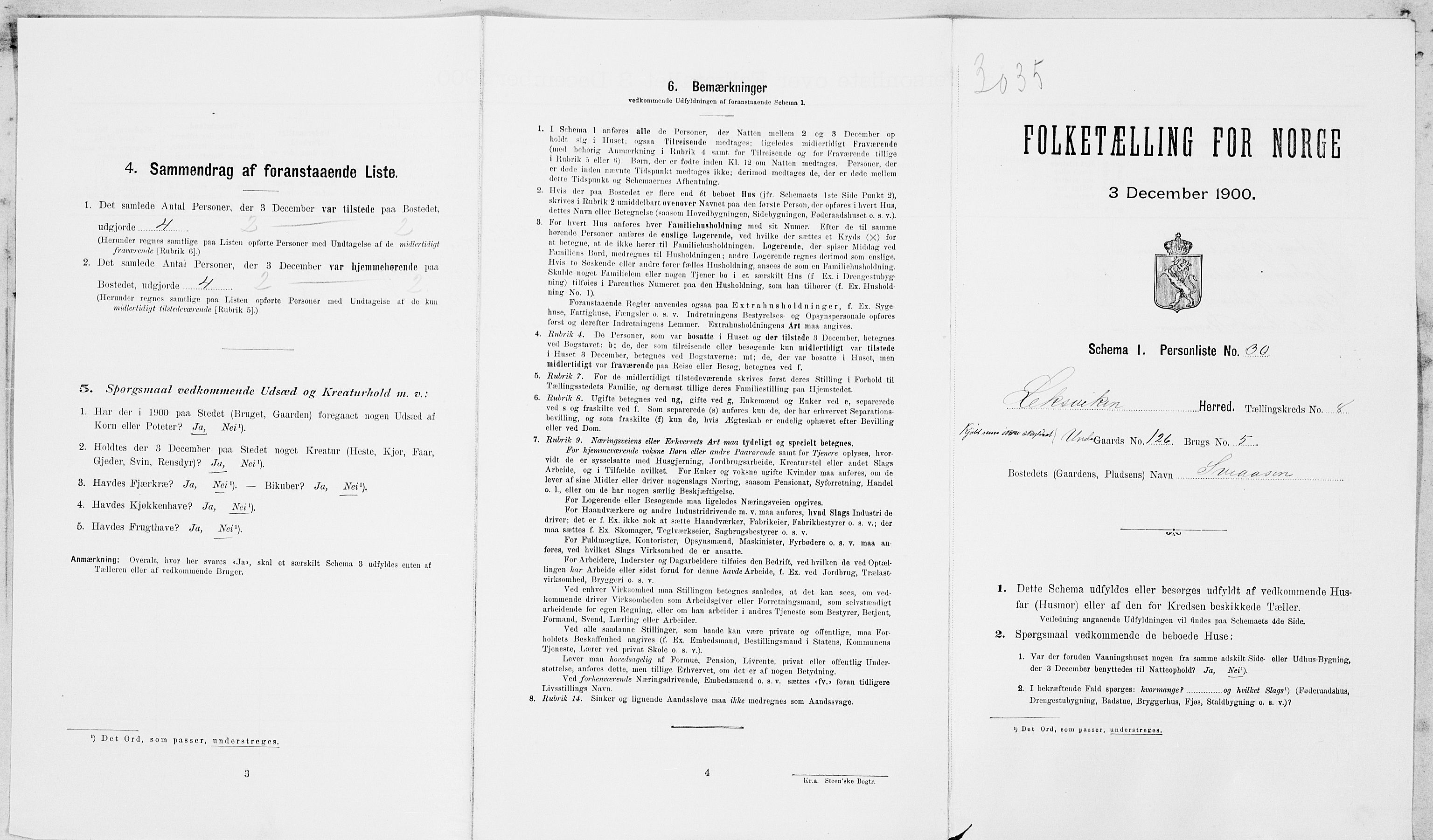 SAT, Folketelling 1900 for 1718 Leksvik herred, 1900, s. 965