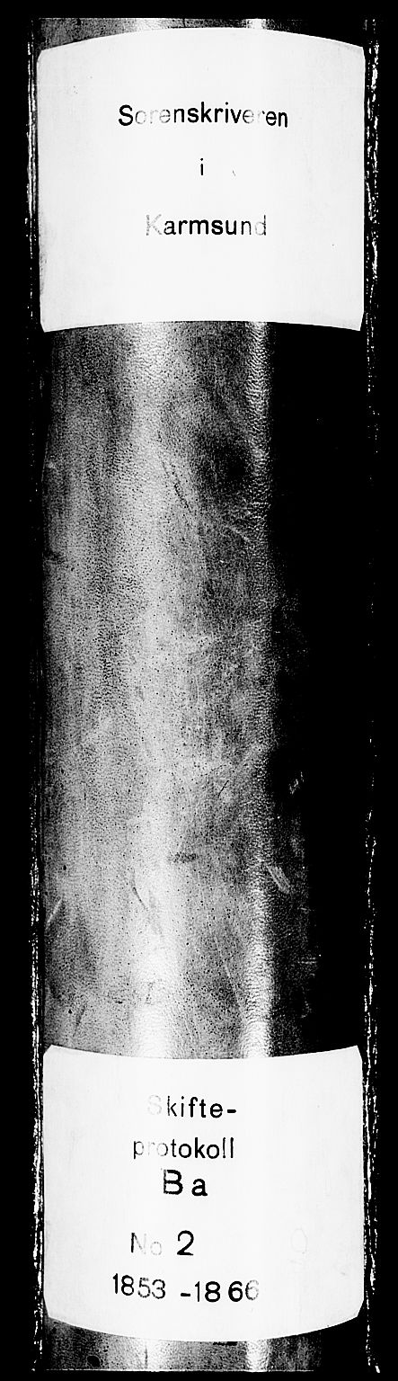 Karmsund sorenskriveri, AV/SAST-A-100311/01/IV/IVDB/L0009: SKIFTEPROTOKOLL SKUDENES, AVALDSNES, 1853-1866, s. 0b-1a