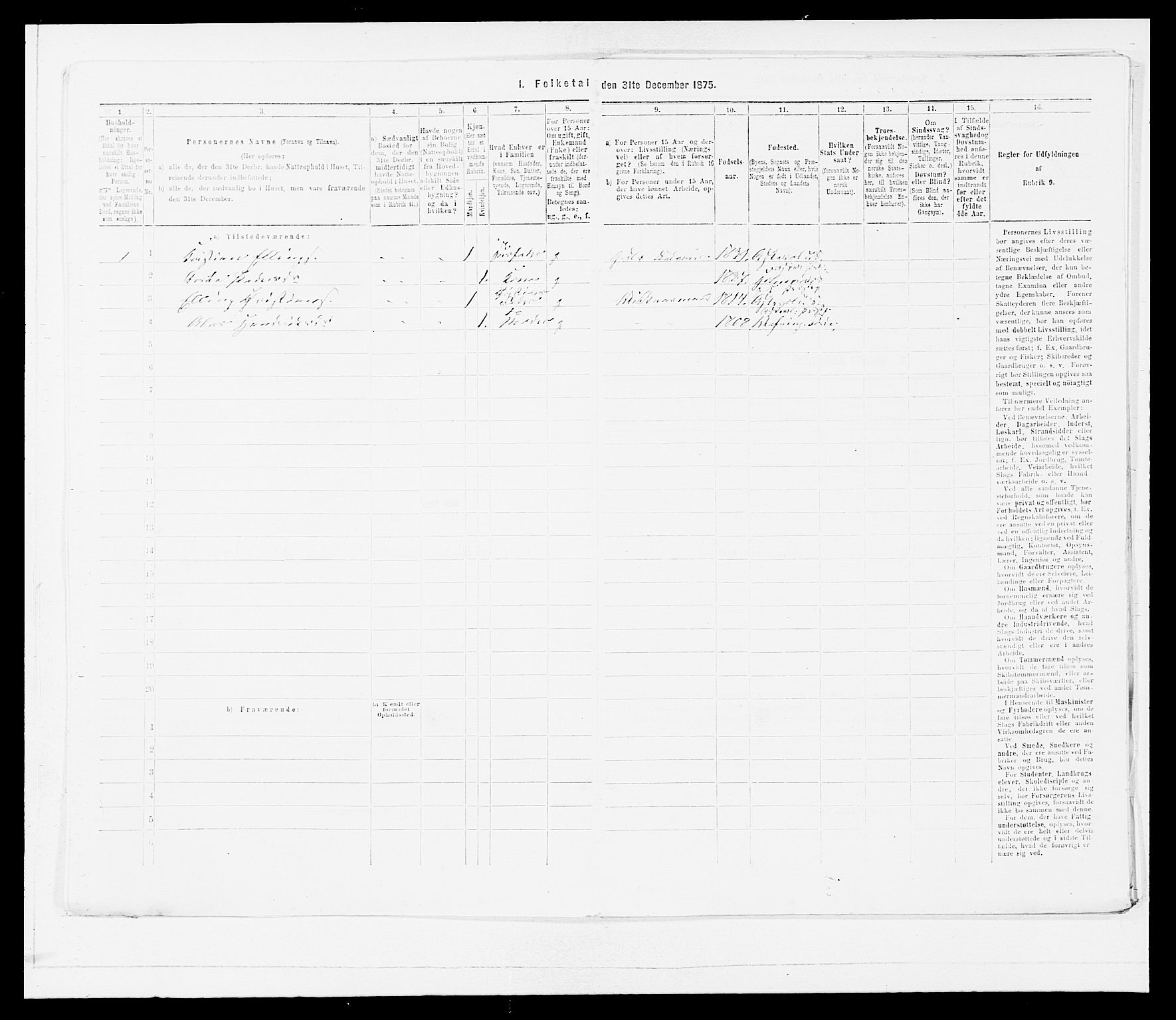 SAB, Folketelling 1875 for 1429P Ytre Holmedal prestegjeld, 1875, s. 174