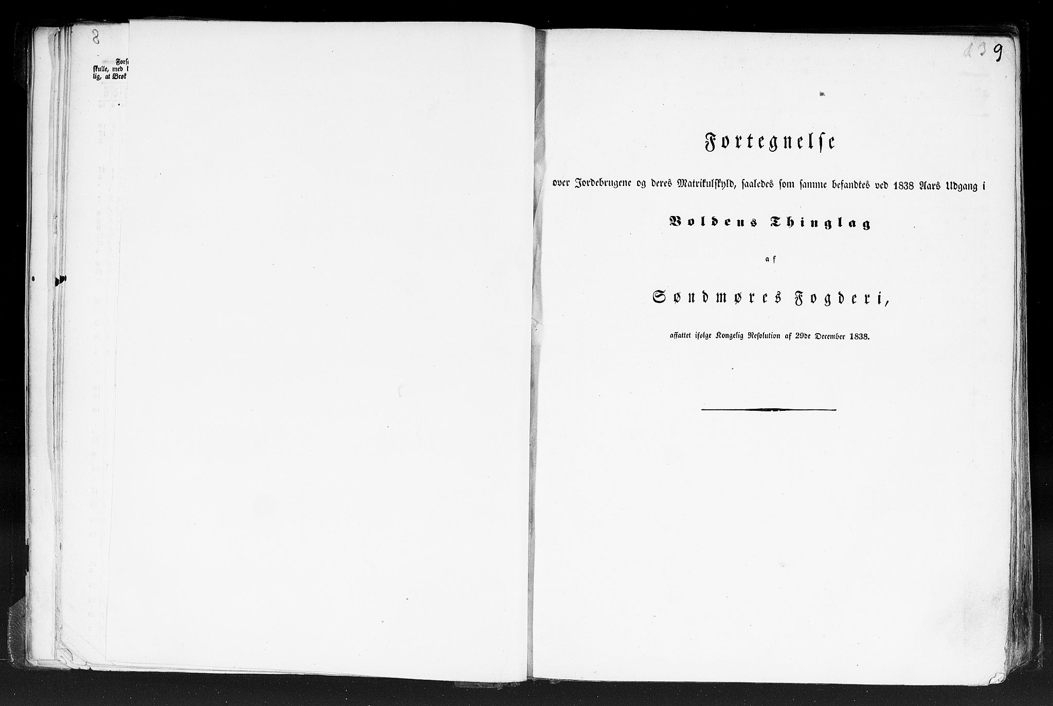 Rygh, RA/PA-0034/F/Fb/L0013: Matrikkelen for 1838 - Romsdal amt (Møre og Romsdal fylke), 1838, s. 9a