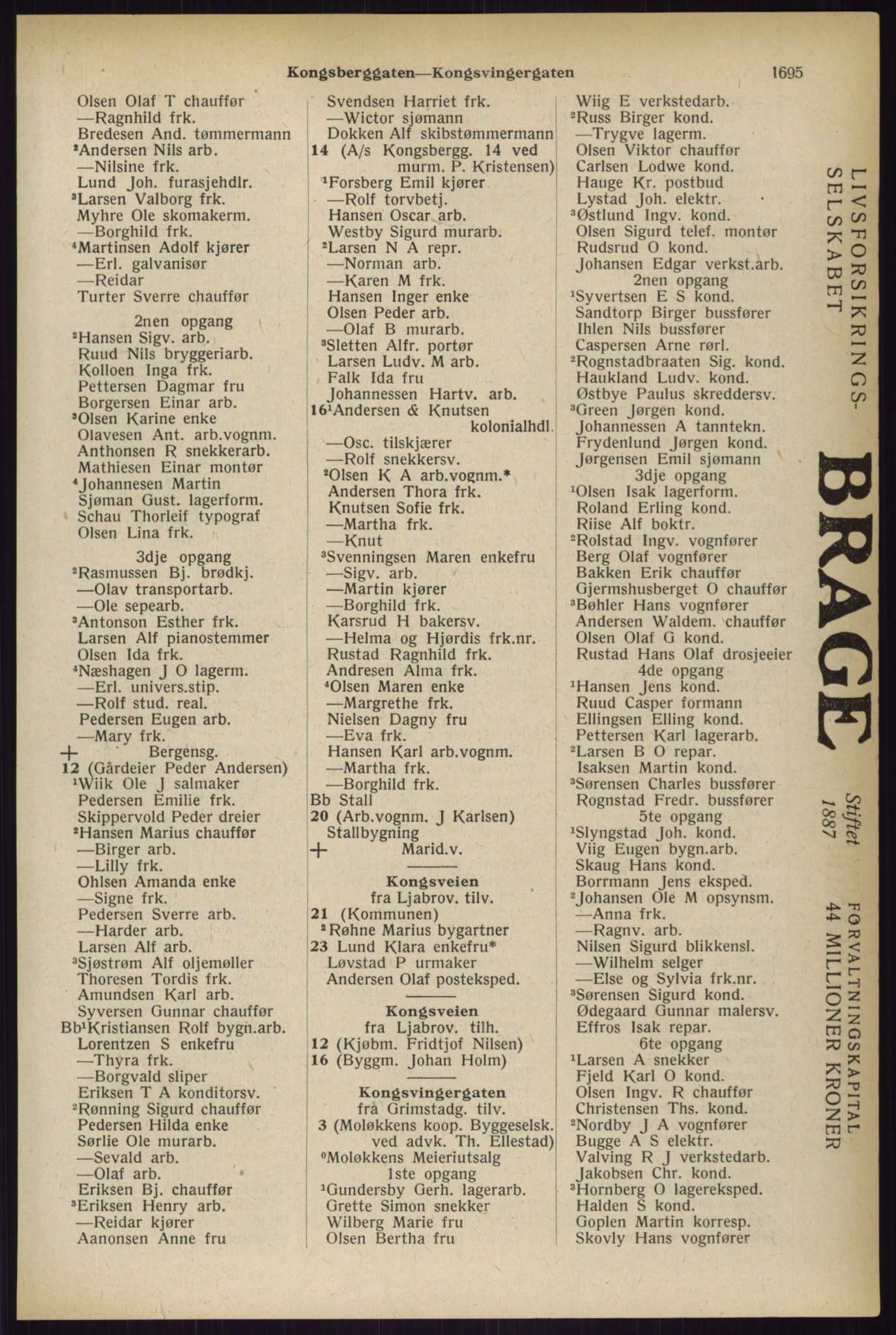 Kristiania/Oslo adressebok, PUBL/-, 1933, s. 1695