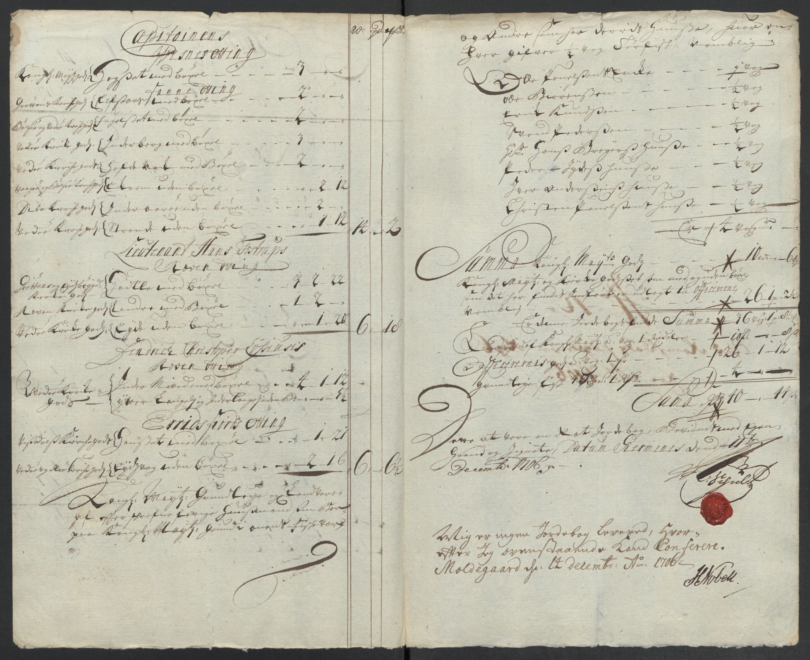 Rentekammeret inntil 1814, Reviderte regnskaper, Fogderegnskap, RA/EA-4092/R55/L3657: Fogderegnskap Romsdal, 1706, s. 101