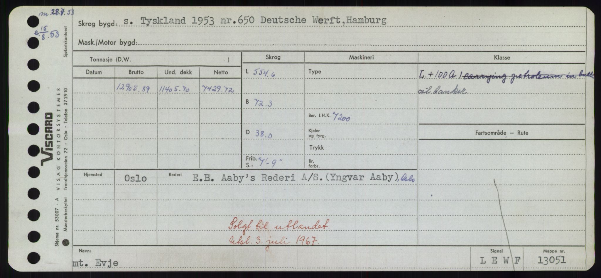 Sjøfartsdirektoratet med forløpere, Skipsmålingen, RA/S-1627/H/Hd/L0009: Fartøy, E, s. 623