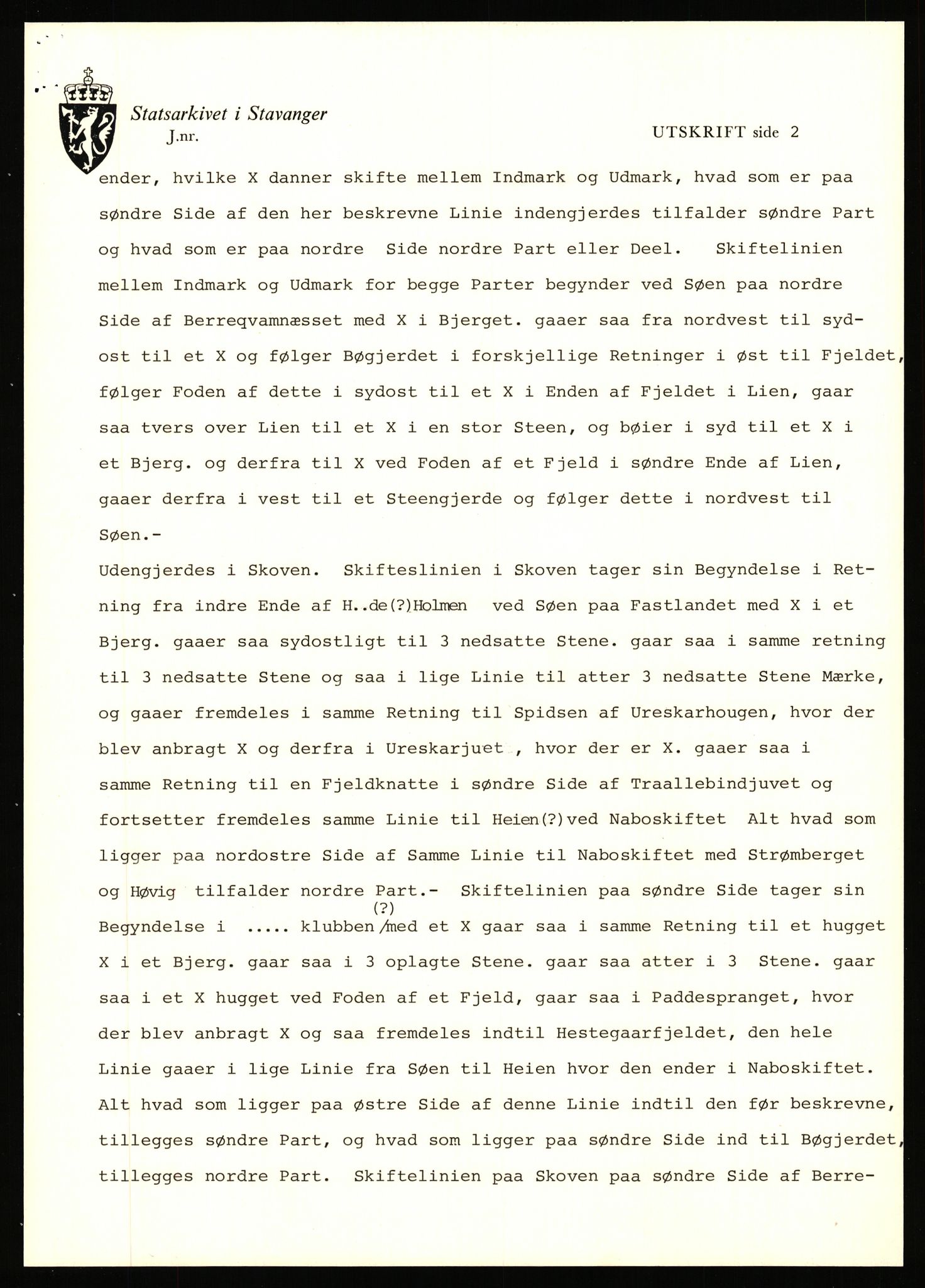 Statsarkivet i Stavanger, AV/SAST-A-101971/03/Y/Yj/L0007: Avskrifter sortert etter gårdsnavn: Berekvam - Birkeland, 1750-1930, s. 20
