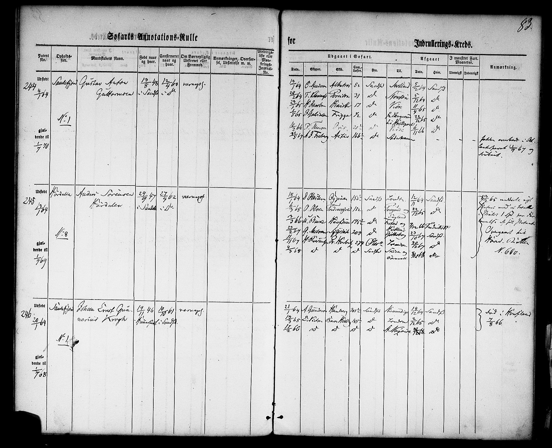 Sandefjord innrulleringskontor, SAKO/A-788/F/Fa/L0001: Annotasjonsrulle, 1860-1868, s. 107