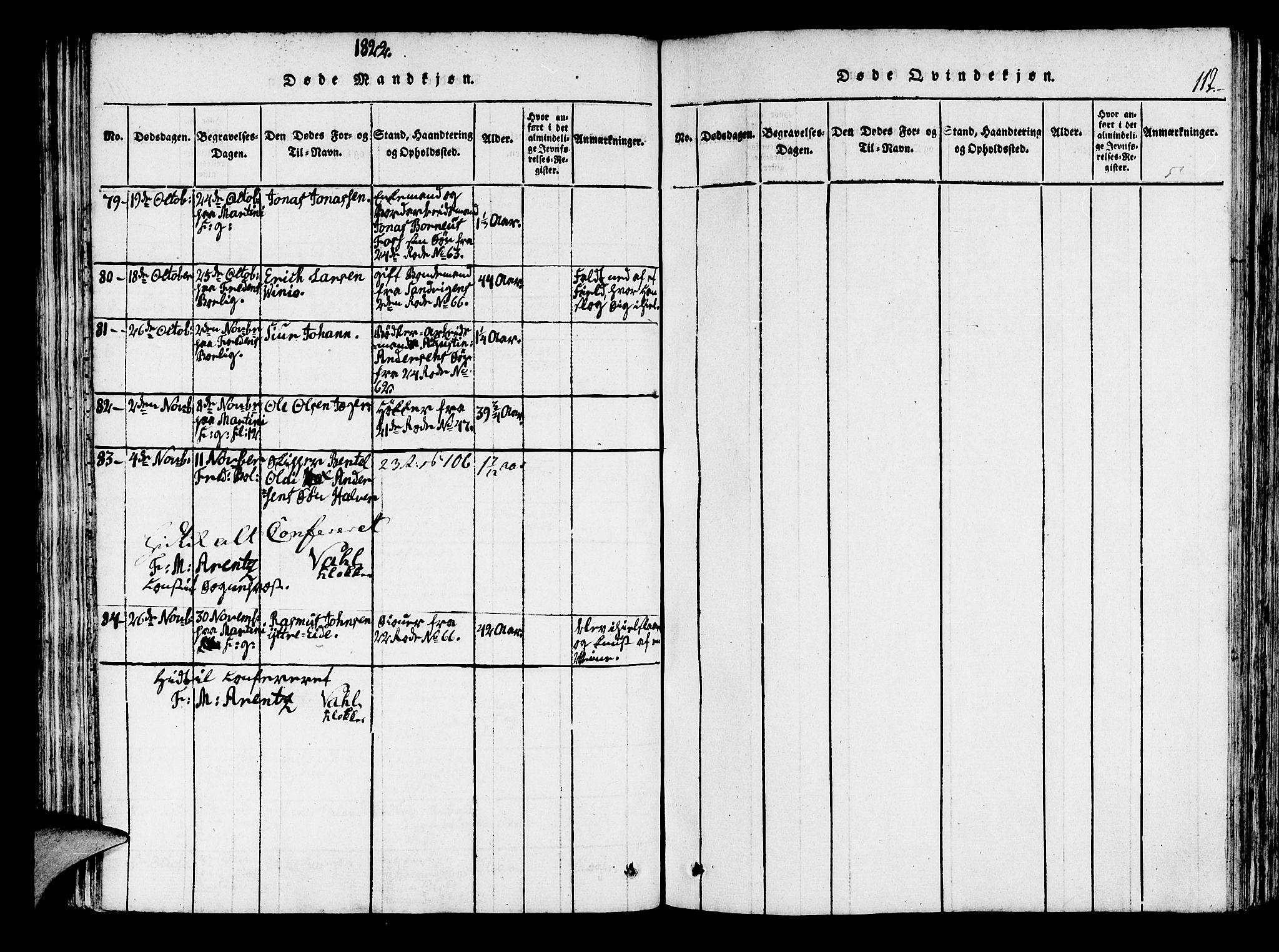 Korskirken sokneprestembete, SAB/A-76101/H/Haa/L0013: Ministerialbok nr. A 13, 1815-1822, s. 112