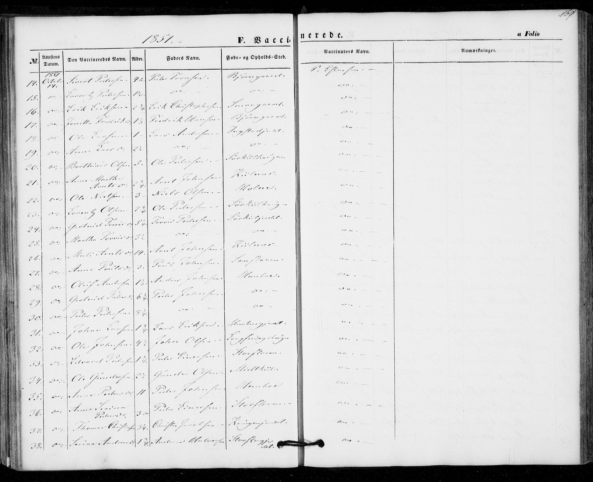 Ministerialprotokoller, klokkerbøker og fødselsregistre - Nord-Trøndelag, SAT/A-1458/703/L0028: Ministerialbok nr. 703A01, 1850-1862, s. 169