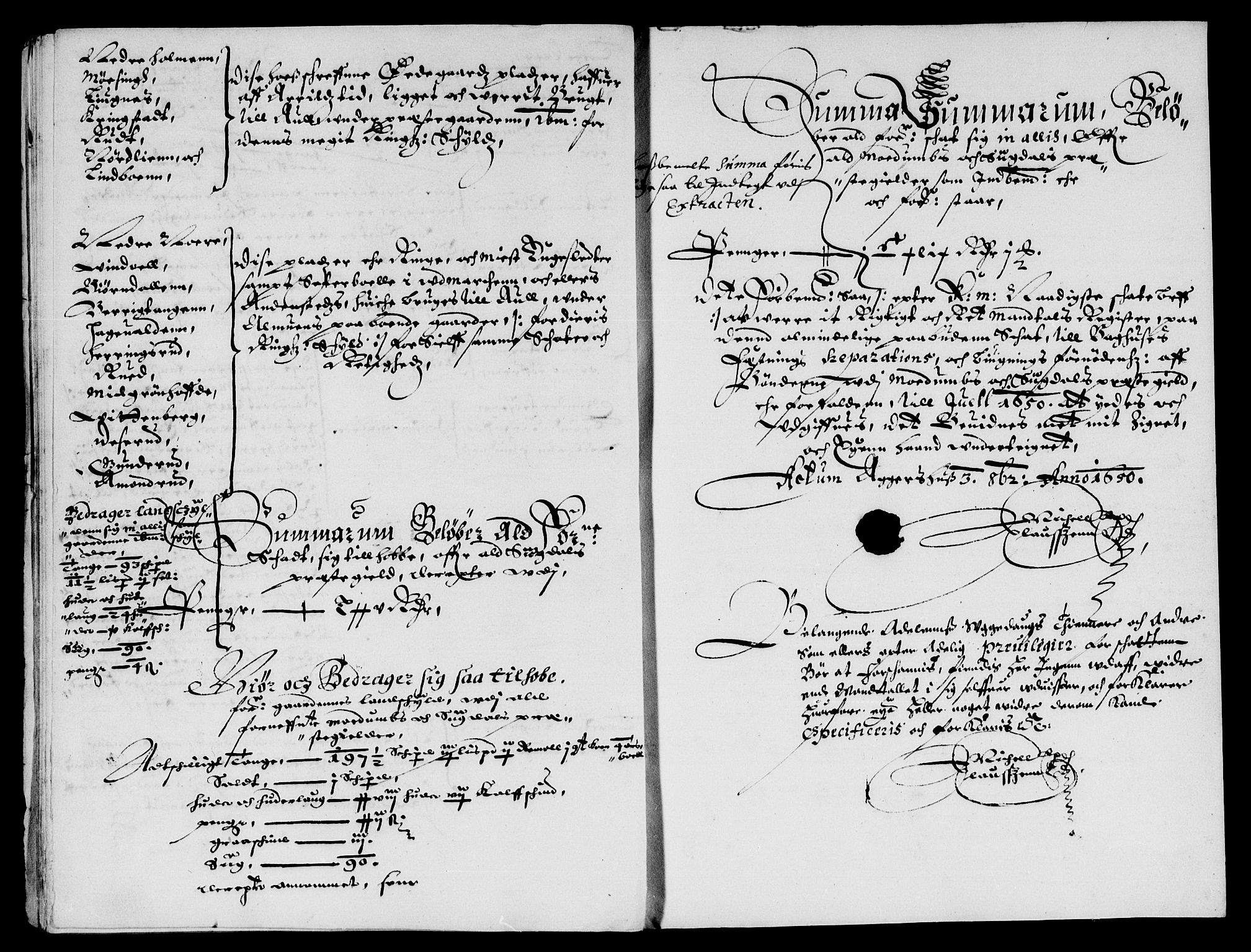 Rentekammeret inntil 1814, Reviderte regnskaper, Lensregnskaper, AV/RA-EA-5023/R/Rb/Rba/L0203: Akershus len, 1650-1651