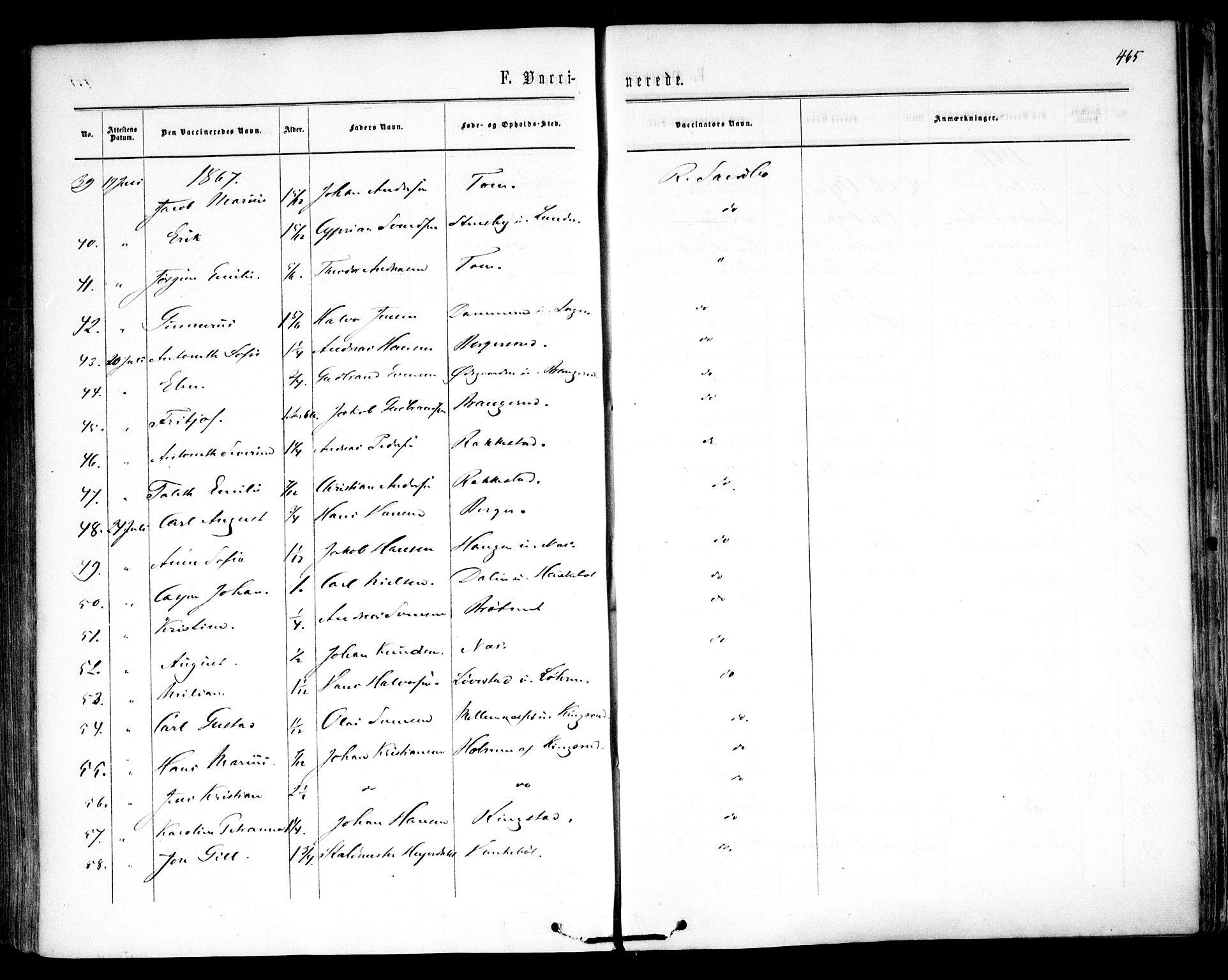 Høland prestekontor Kirkebøker, AV/SAO-A-10346a/F/Fa/L0011: Ministerialbok nr. I 11, 1862-1869, s. 465
