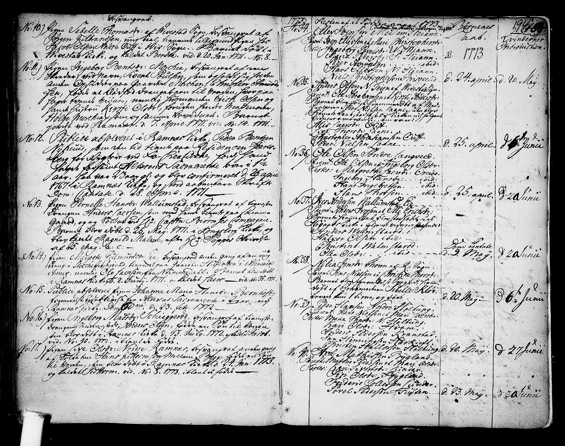 Ramnes kirkebøker, SAKO/A-314/F/Fa/L0001: Ministerialbok nr. I 1, 1732-1774, s. 194