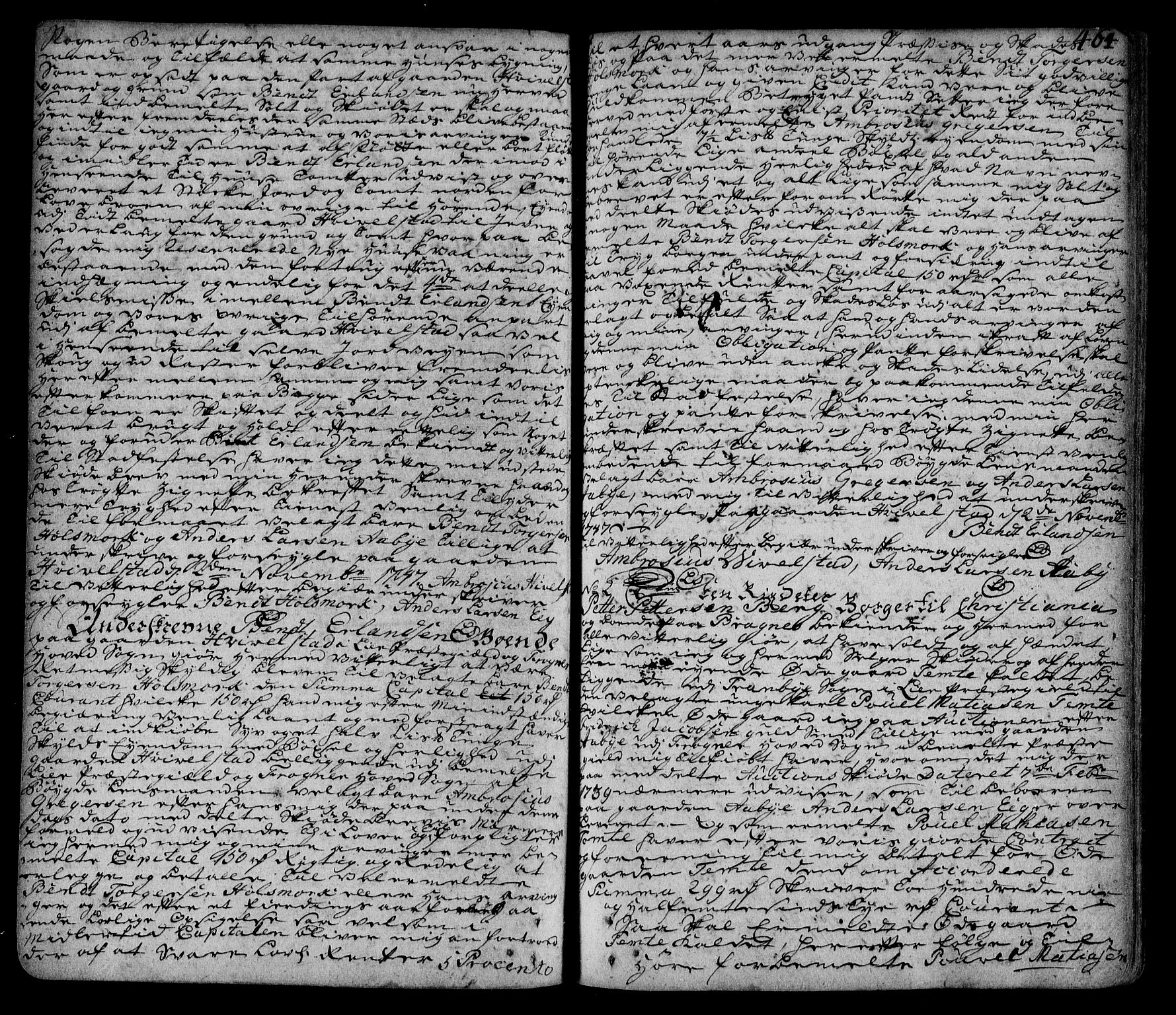 Lier, Røyken og Hurum sorenskriveri, SAKO/A-89/G/Ga/Gaa/L0002: Pantebok nr. II, 1725-1755, s. 464