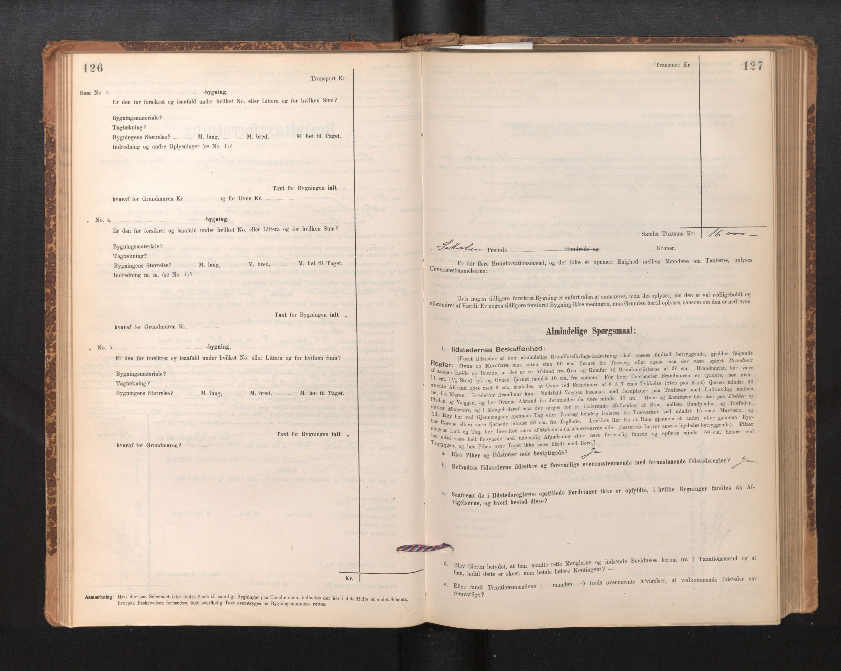 Lensmannen i Luster, SAB/A-29301/0012/L0007: Branntakstprotokoll, skjematakst, 1895-1935, s. 126-127
