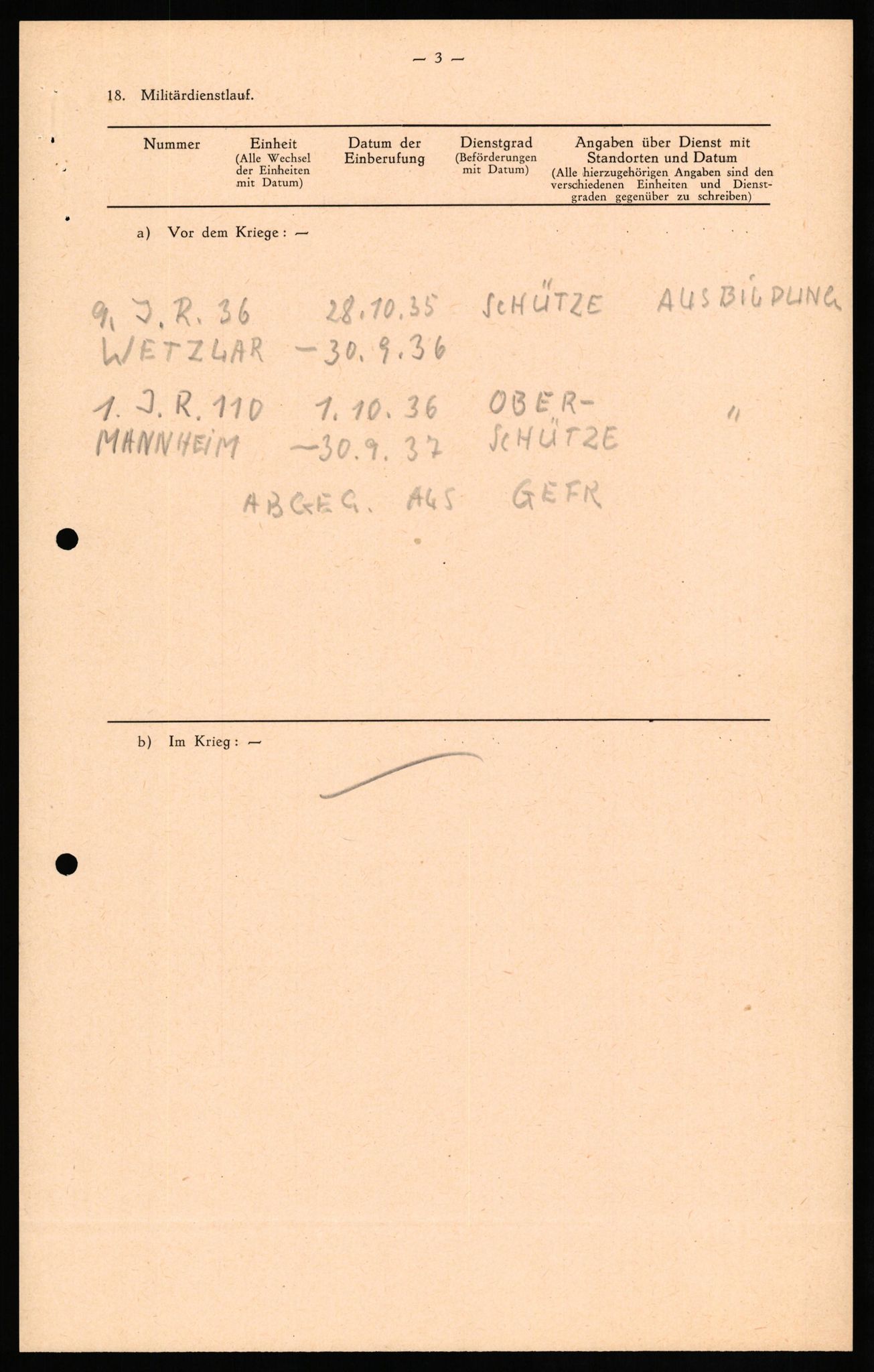 Forsvaret, Forsvarets overkommando II, AV/RA-RAFA-3915/D/Db/L0027: CI Questionaires. Tyske okkupasjonsstyrker i Norge. Tyskere., 1945-1946, s. 280