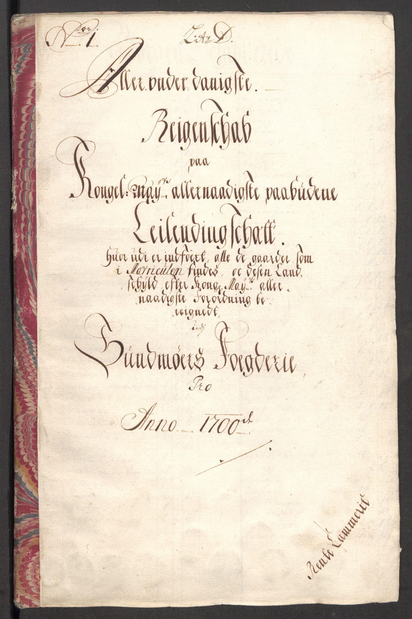 Rentekammeret inntil 1814, Reviderte regnskaper, Fogderegnskap, RA/EA-4092/R54/L3558: Fogderegnskap Sunnmøre, 1700-1701, s. 90