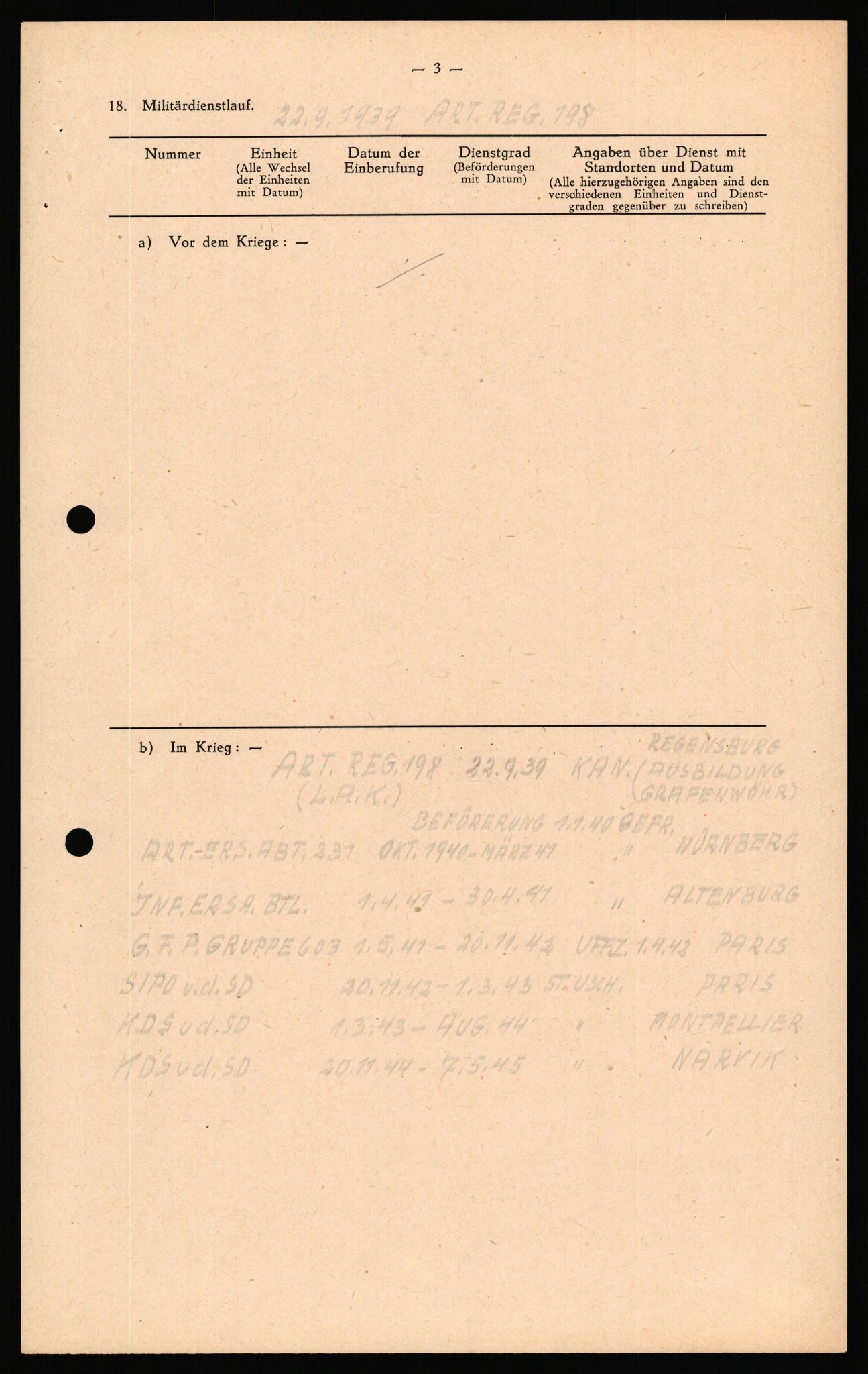 Forsvaret, Forsvarets overkommando II, AV/RA-RAFA-3915/D/Db/L0035: CI Questionaires. Tyske okkupasjonsstyrker i Norge. Tyskere., 1945-1946, s. 353