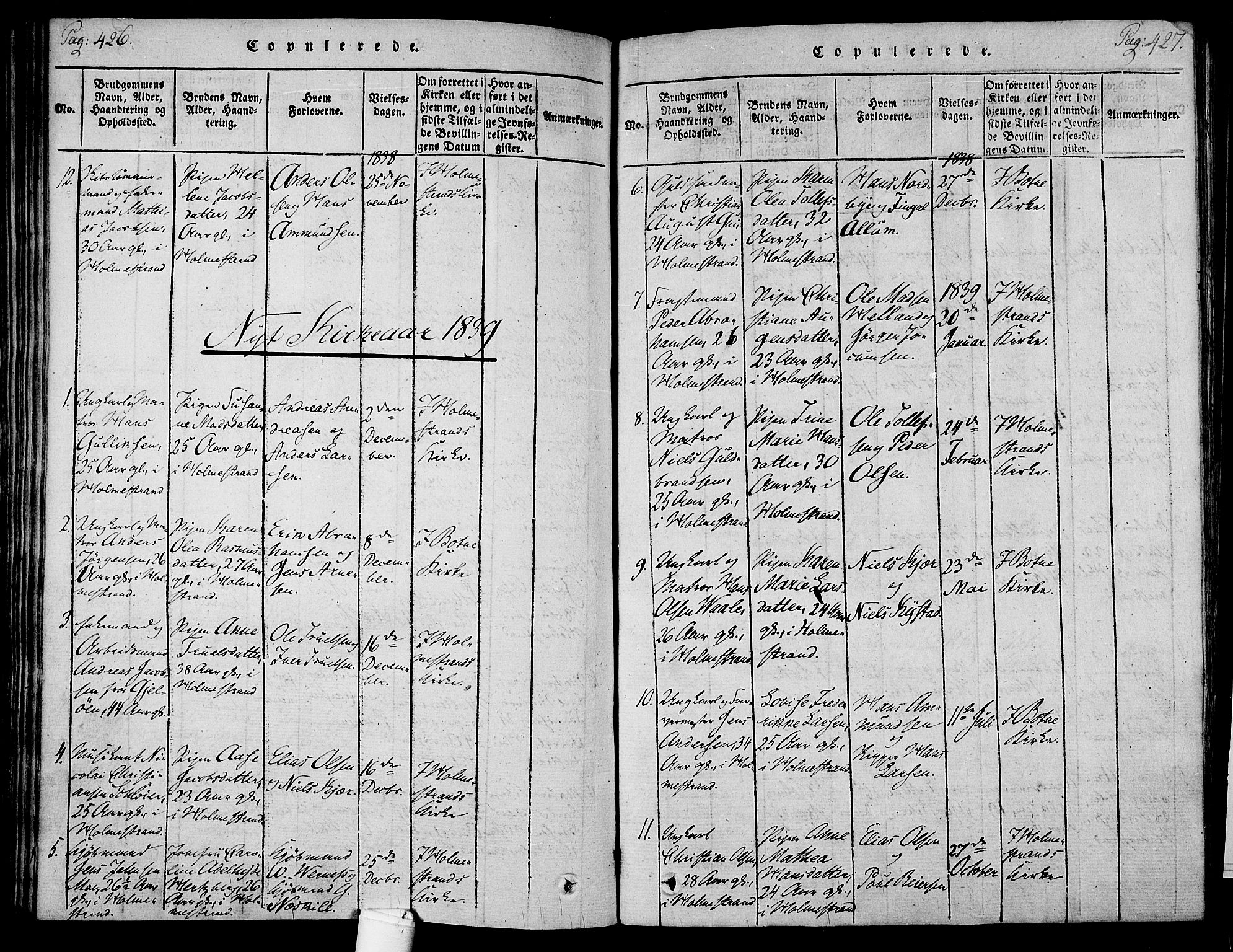 Holmestrand kirkebøker, AV/SAKO-A-346/F/Fa/L0001: Ministerialbok nr. 1, 1814-1840, s. 426-427
