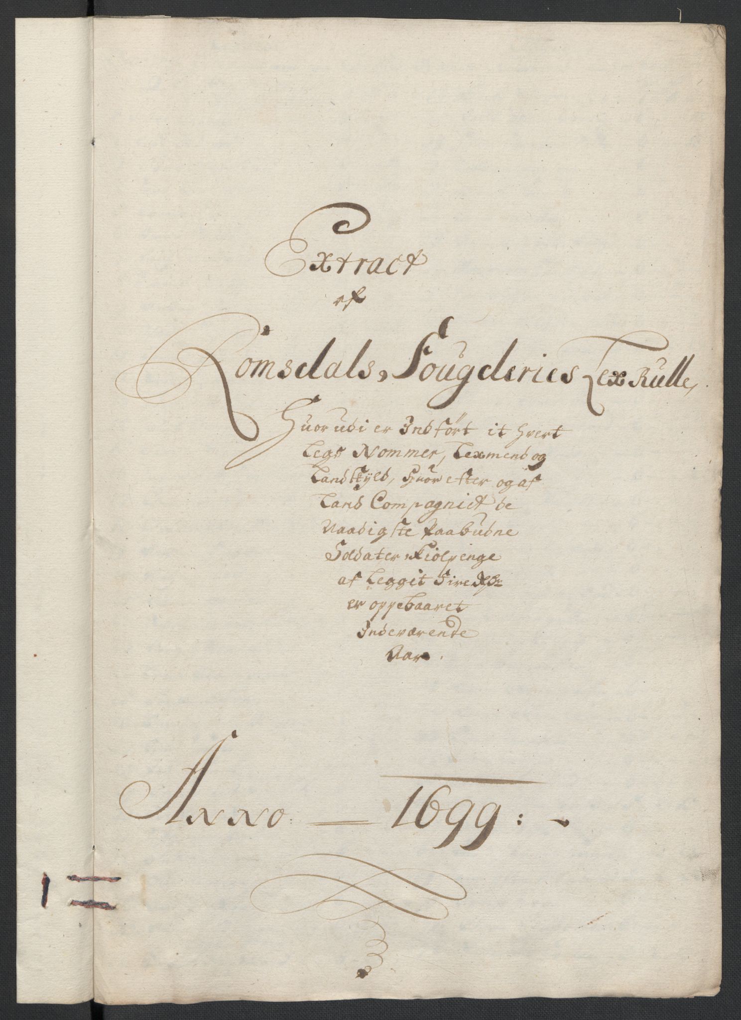 Rentekammeret inntil 1814, Reviderte regnskaper, Fogderegnskap, RA/EA-4092/R55/L3654: Fogderegnskap Romsdal, 1699-1700, s. 95