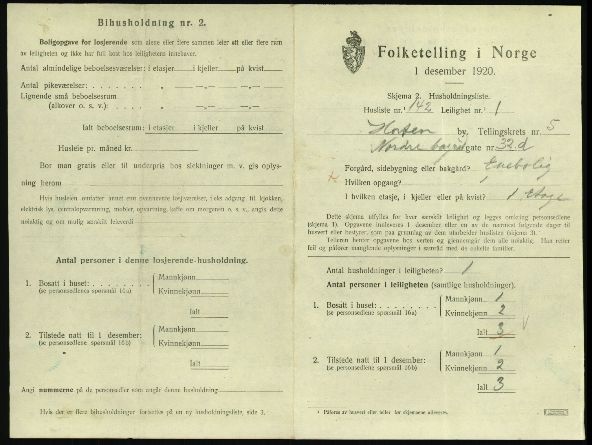 SAKO, Folketelling 1920 for 0703 Horten kjøpstad, 1920, s. 6153
