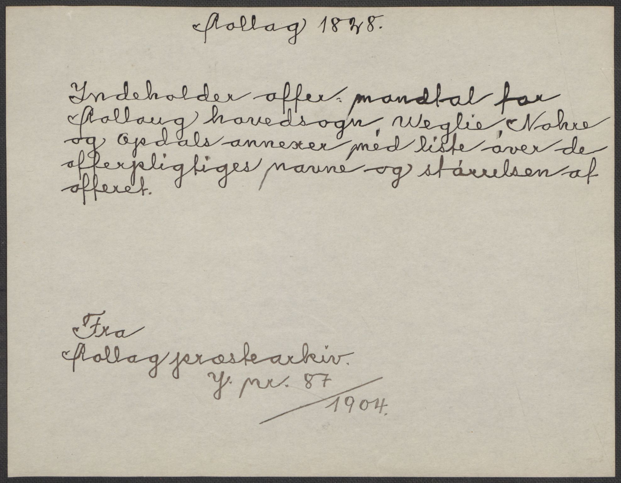 Riksarkivets diplomsamling, AV/RA-EA-5965/F15/L0019: Prestearkiv - Buskerud og Telemark, 1618-1841, s. 100
