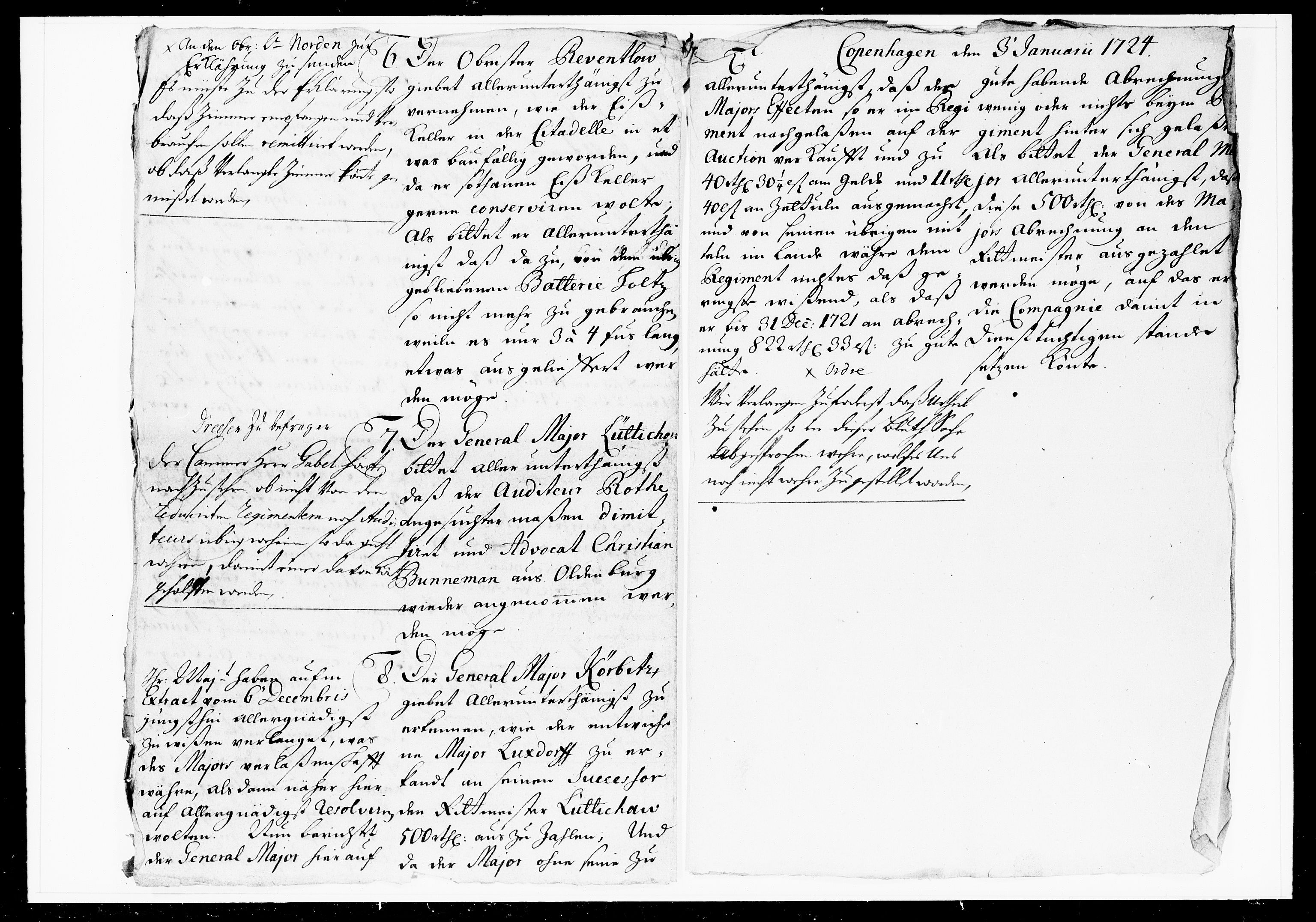 Krigskollegiet, Krigskancelliet, DRA/A-0006/-/1072-1074: Refererede sager, 1724, s. 4