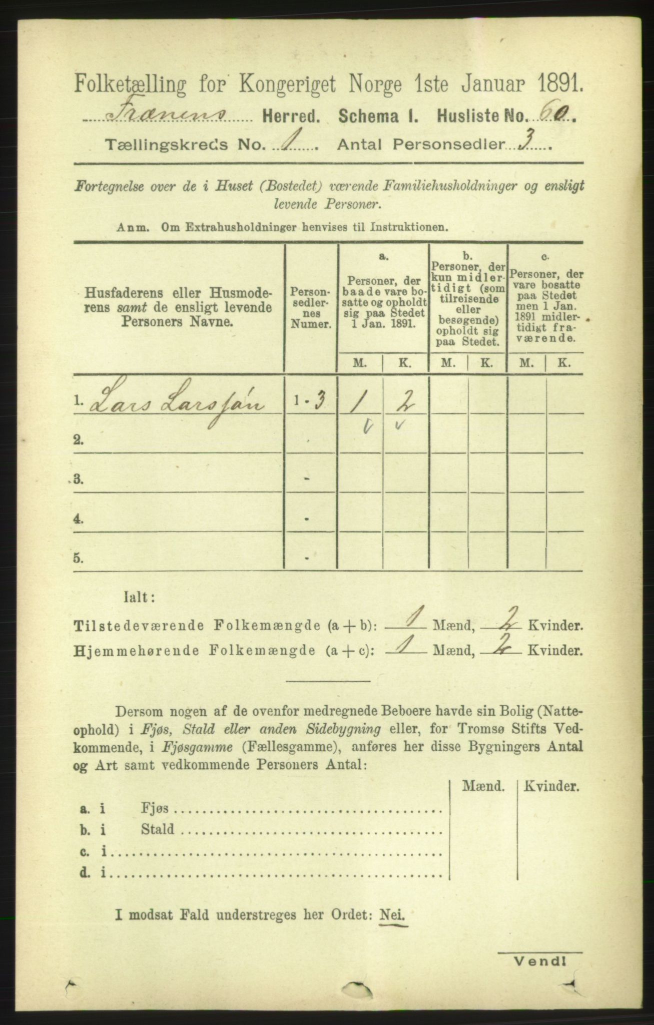 RA, Folketelling 1891 for 1548 Fræna herred, 1891, s. 83