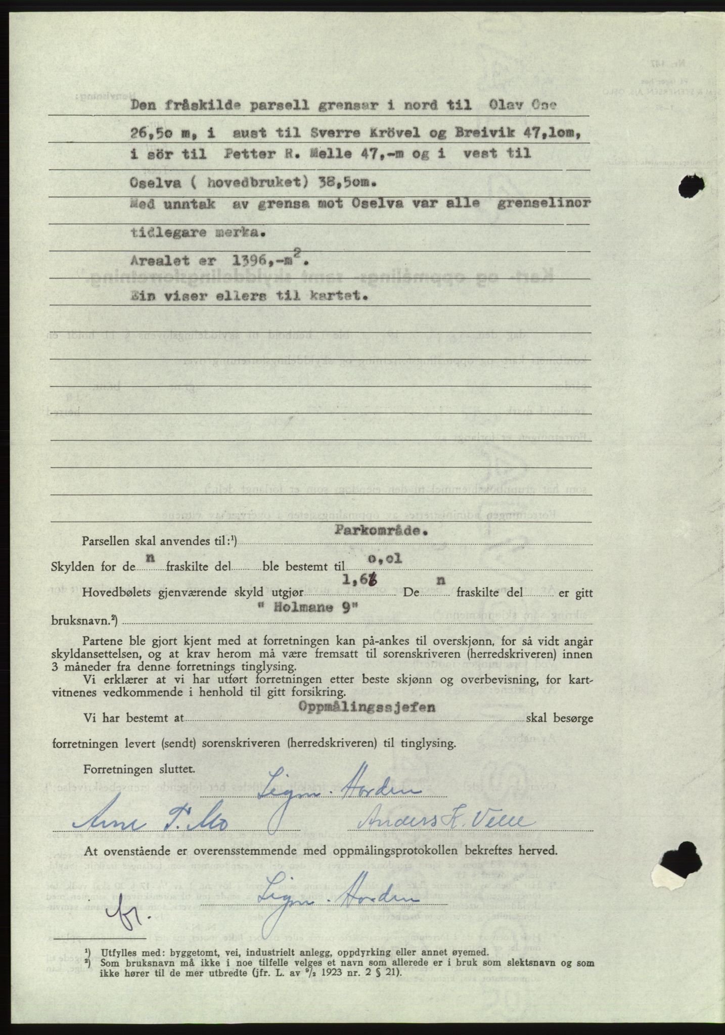 Søre Sunnmøre sorenskriveri, AV/SAT-A-4122/1/2/2C/L0099: Pantebok nr. 25A, 1954-1954, Dagboknr: 3282/1954