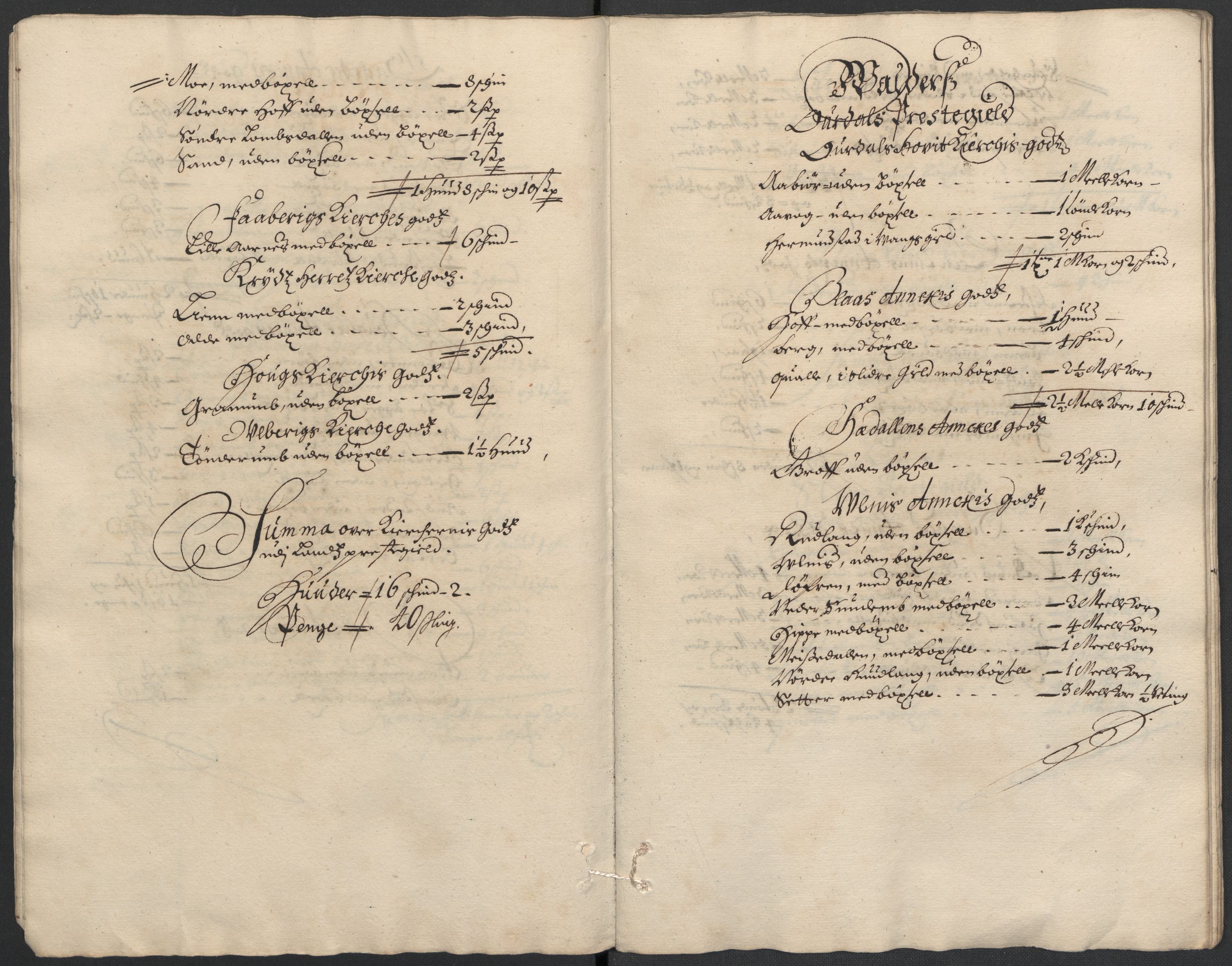 Rentekammeret inntil 1814, Reviderte regnskaper, Fogderegnskap, AV/RA-EA-4092/R18/L1297: Fogderegnskap Hadeland, Toten og Valdres, 1699, s. 405