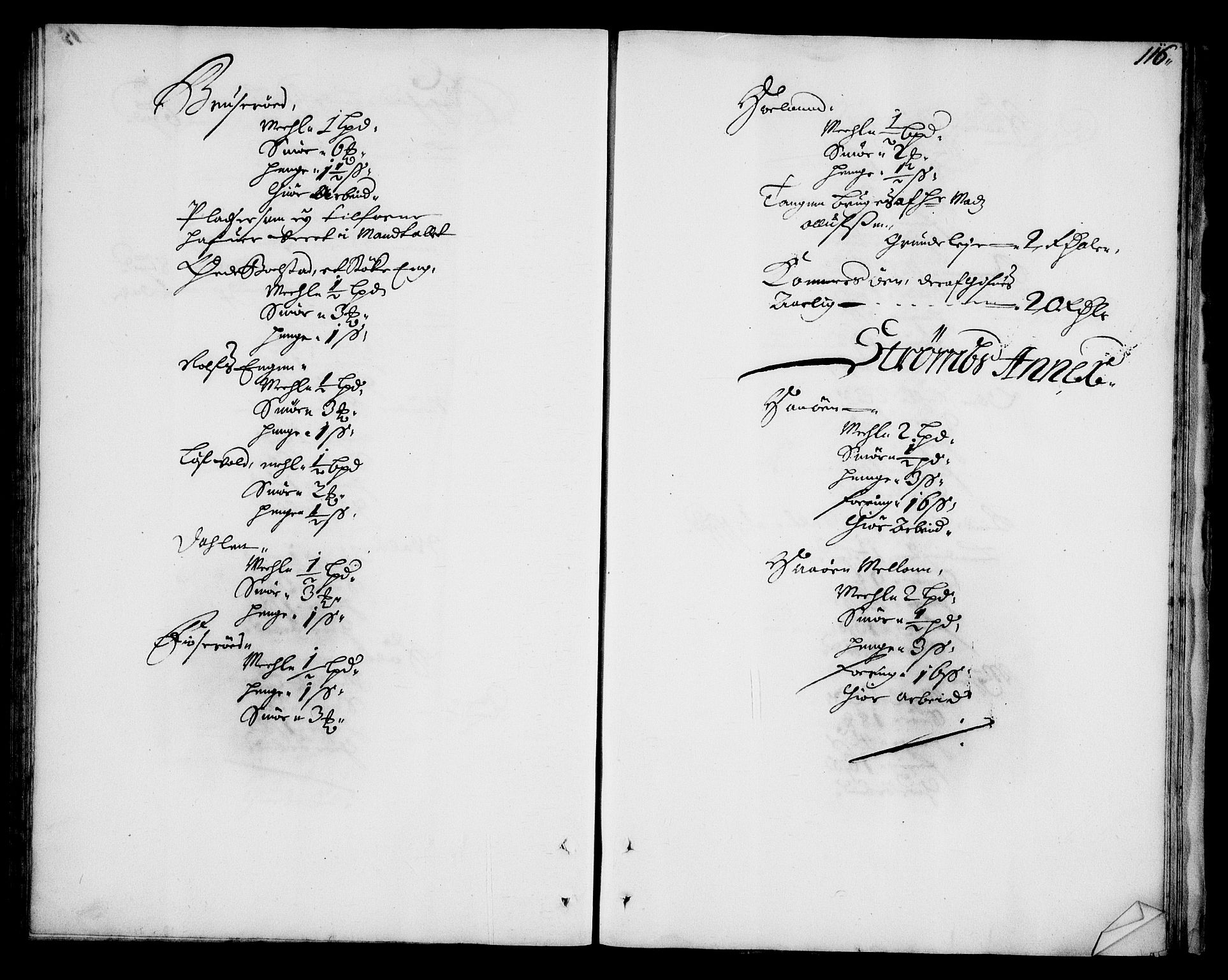 Rentekammeret inntil 1814, Realistisk ordnet avdeling, AV/RA-EA-4070/N/Na/L0003/0006: [XI h]: Tønsbergs amt og Larvik grevskaps jordebøker: / Tønsberg grevskaps jordebok, 1683, s. 115b-116a