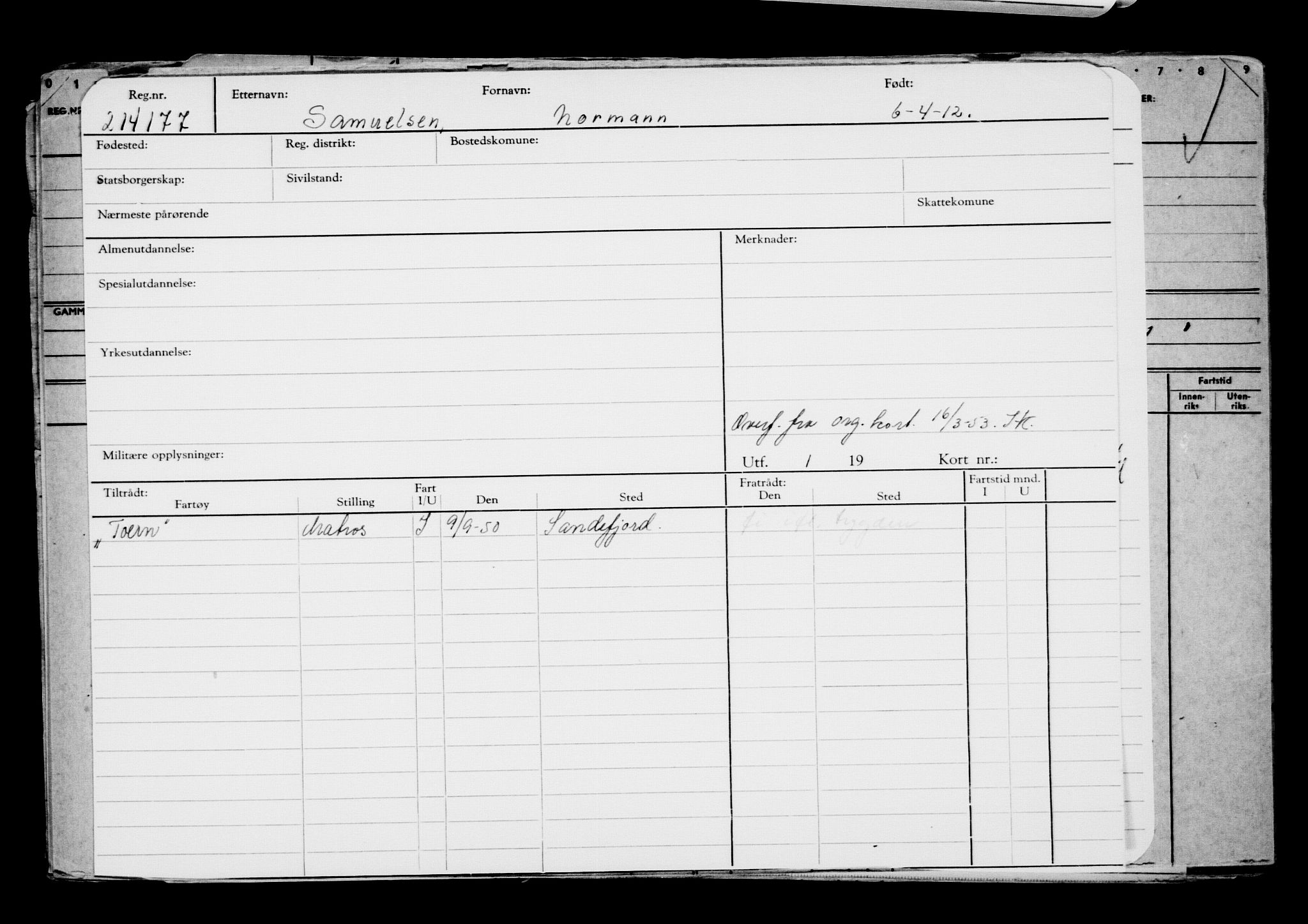 Direktoratet for sjømenn, AV/RA-S-3545/G/Gb/L0103: Hovedkort, 1912, s. 640