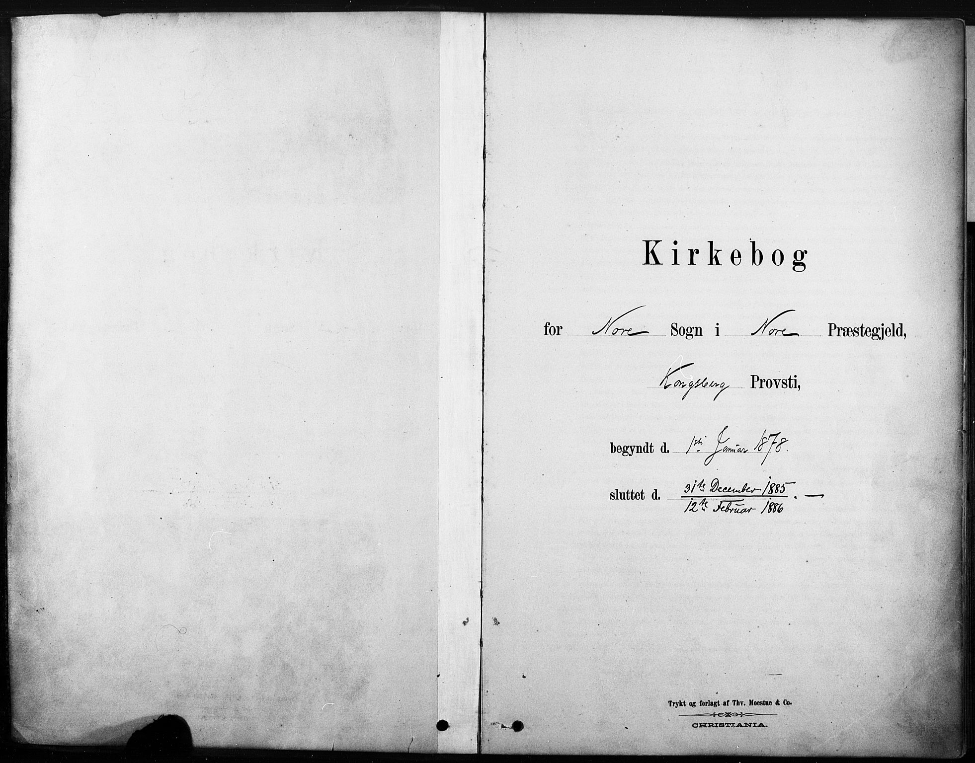 Nore kirkebøker, AV/SAKO-A-238/F/Fb/L0001: Ministerialbok nr. II 1, 1878-1886