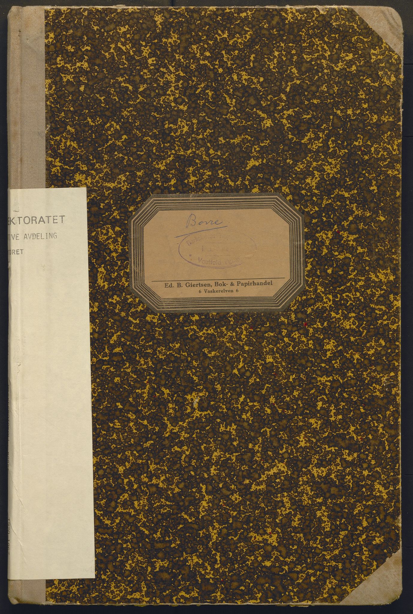 Fiskeridirektoratet - 1 Adm. ledelse - 13 Båtkontoret, AV/SAB-A-2003/I/Ia/Iam/L0001: 135.1301/1 Merkeprotokoll - Borre, 1920-1967