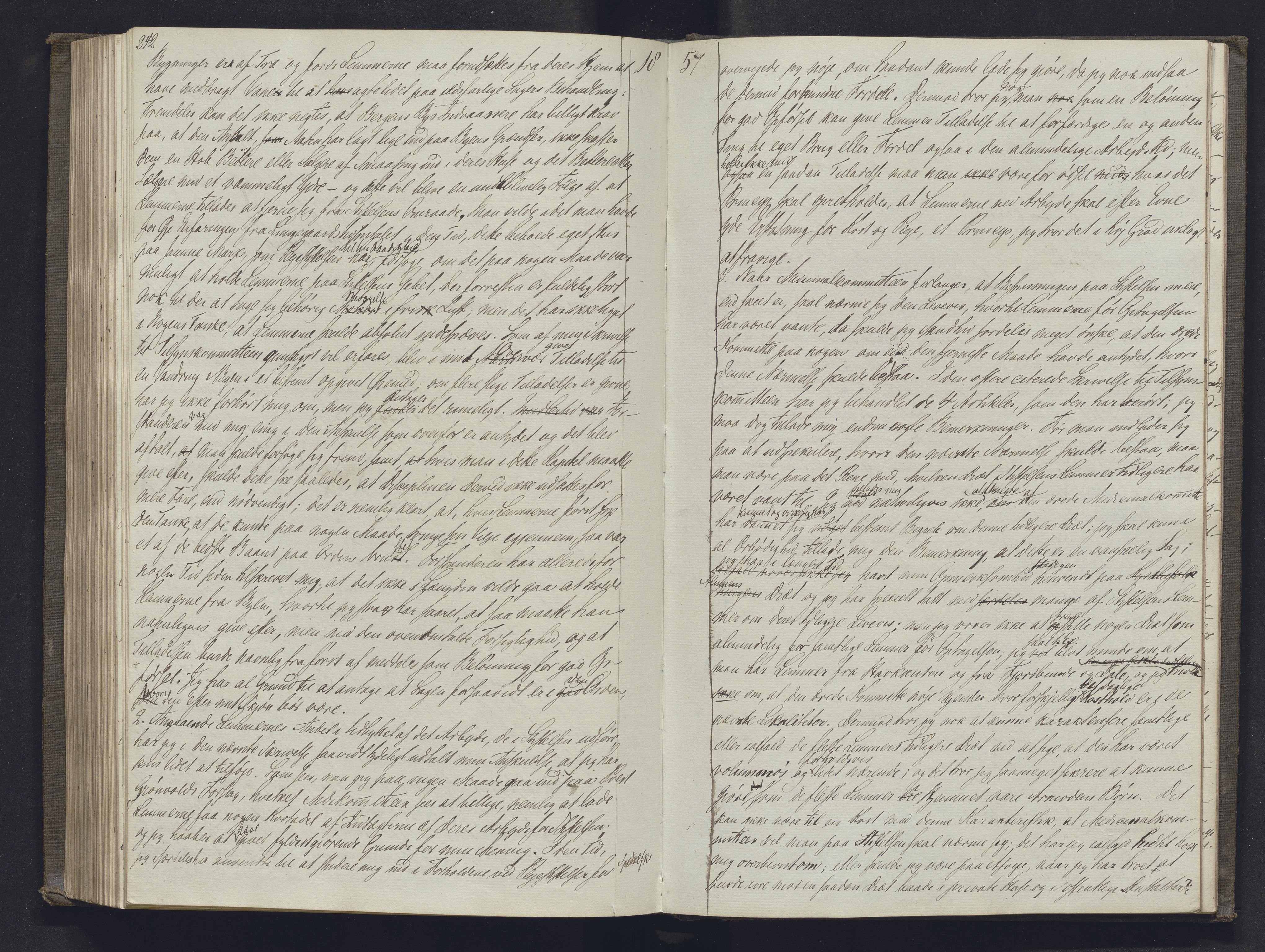 Lepraarkiver - Overlegen for den spedalske sykdom, AV/SAB-A-61001/B.b/L0001: Kopibok, 1854-1858, s. 242-243