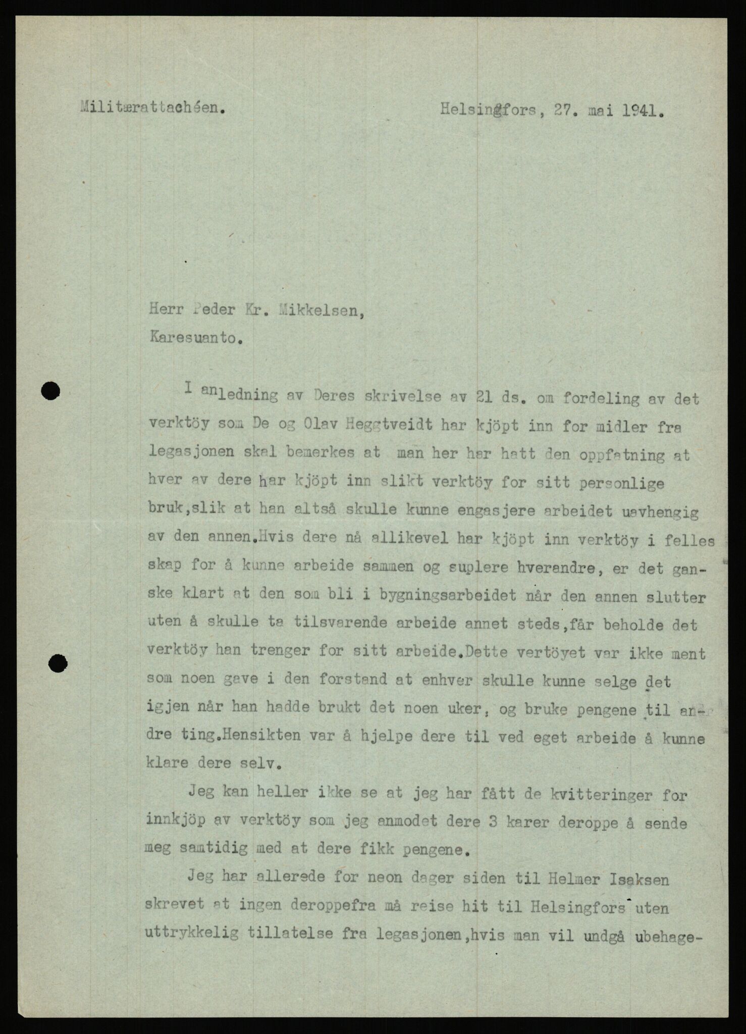 Forsvaret, Forsvarets krigshistoriske avdeling, AV/RA-RAFA-2017/Y/Ya/L0006: II-C-11-11,2 - Utenriksdepartementet.  Legasjonen i Helsingfors., 1940-1946, s. 491