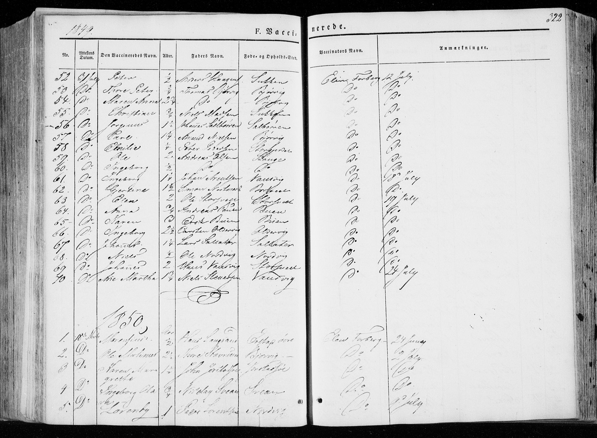 Ministerialprotokoller, klokkerbøker og fødselsregistre - Nord-Trøndelag, SAT/A-1458/722/L0218: Ministerialbok nr. 722A05, 1843-1868, s. 322