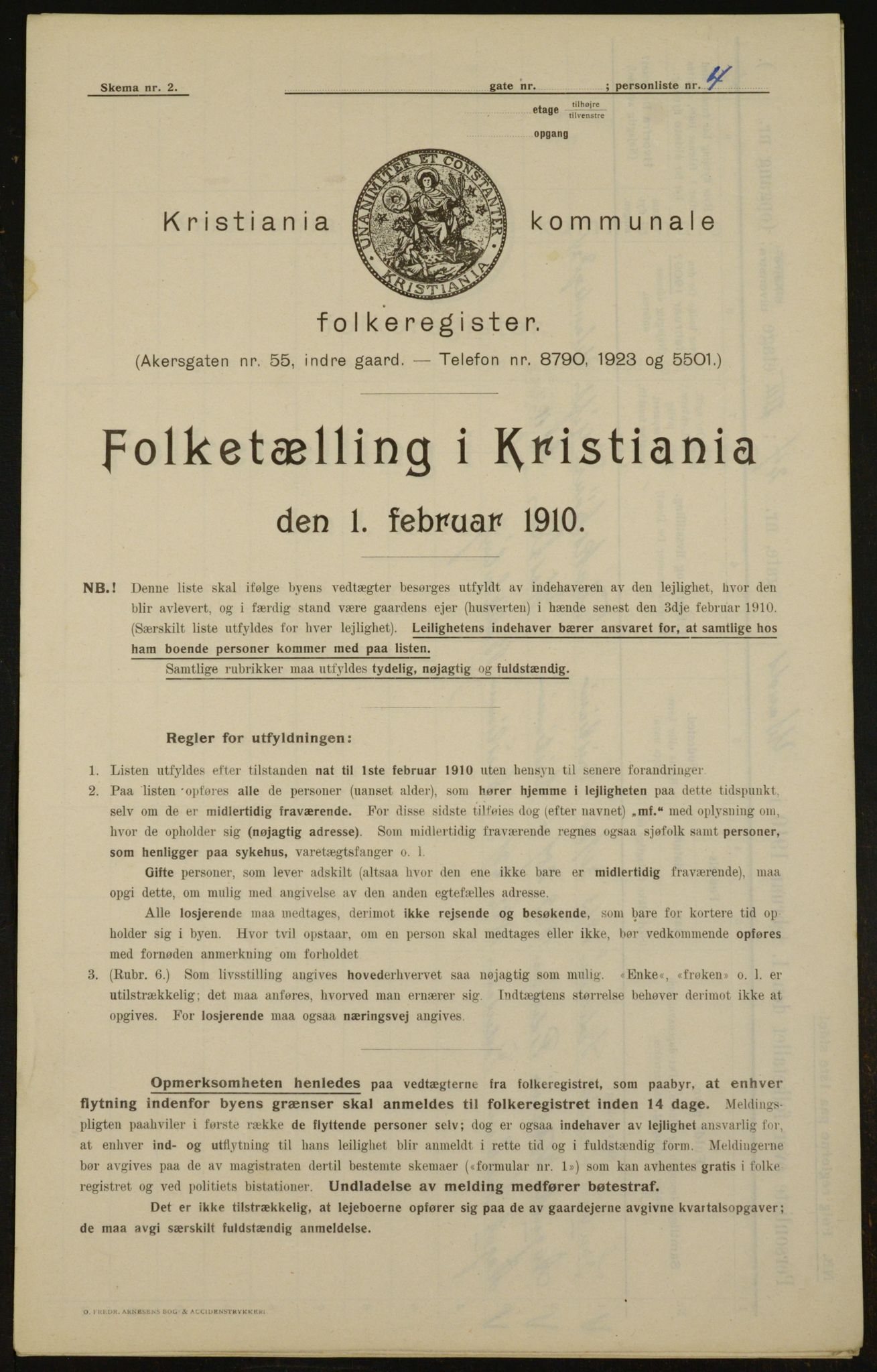 OBA, Kommunal folketelling 1.2.1910 for Kristiania, 1910, s. 112543