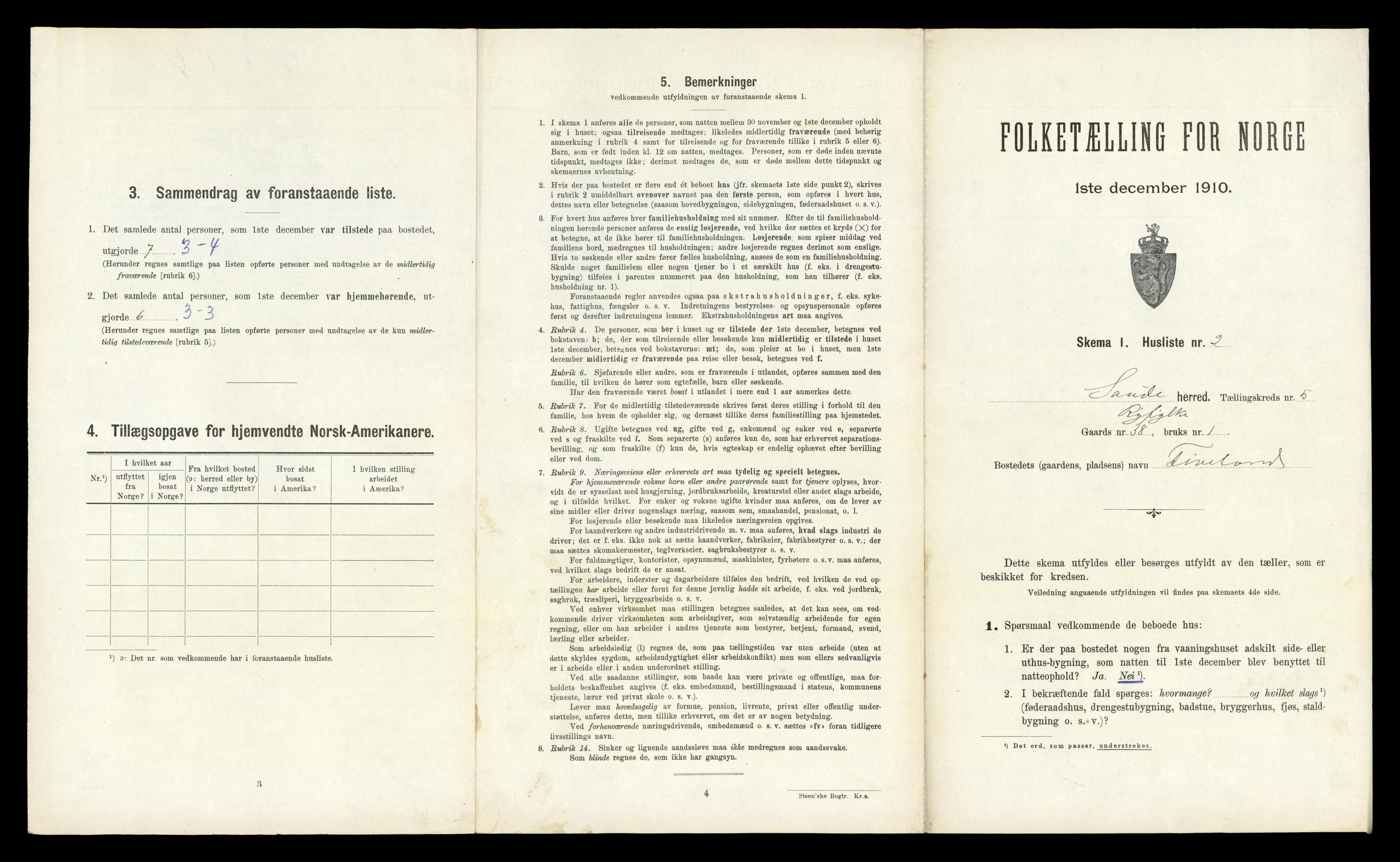 RA, Folketelling 1910 for 1135 Sauda herred, 1910, s. 414