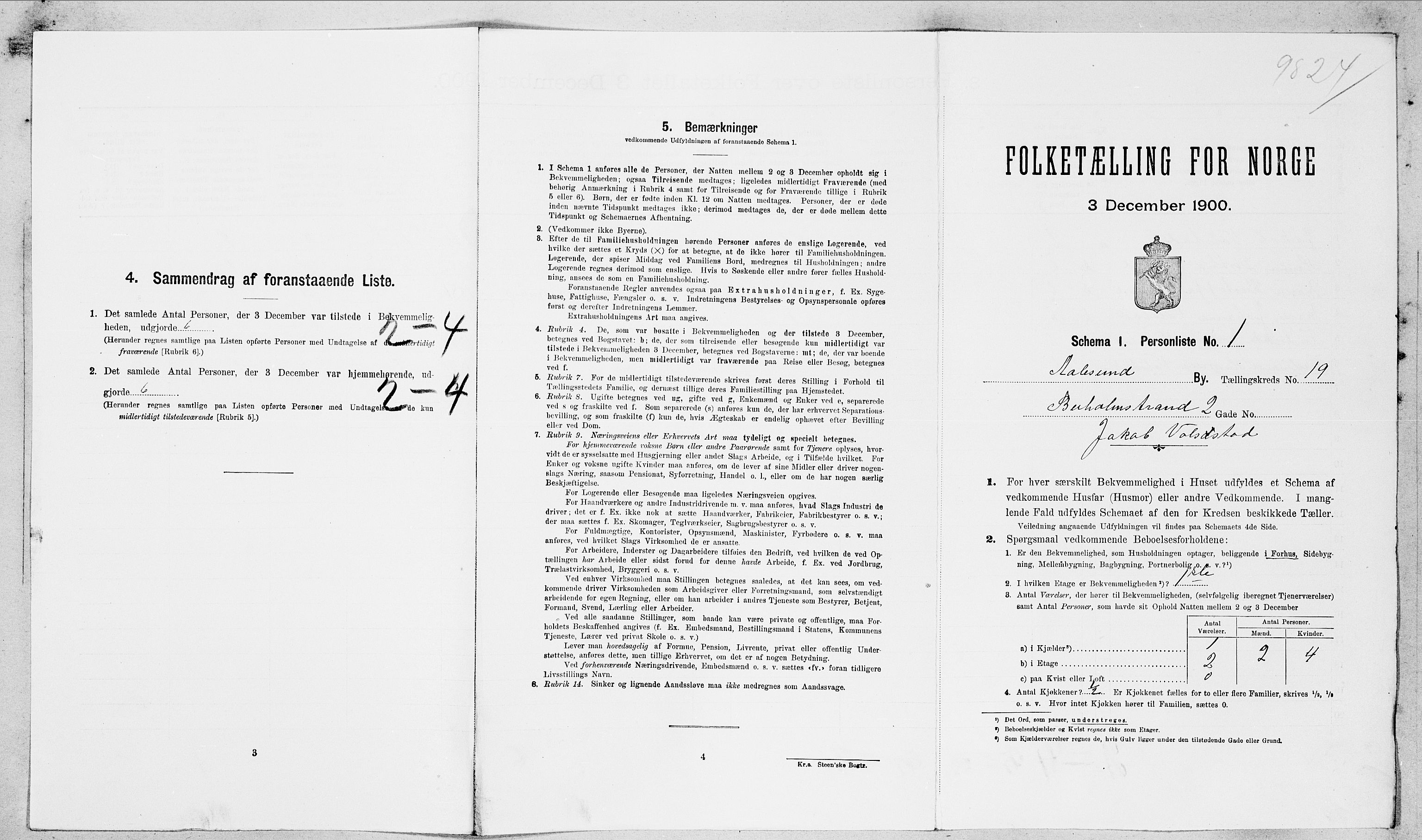 SAT, Folketelling 1900 for 1501 Ålesund kjøpstad, 1900, s. 4788