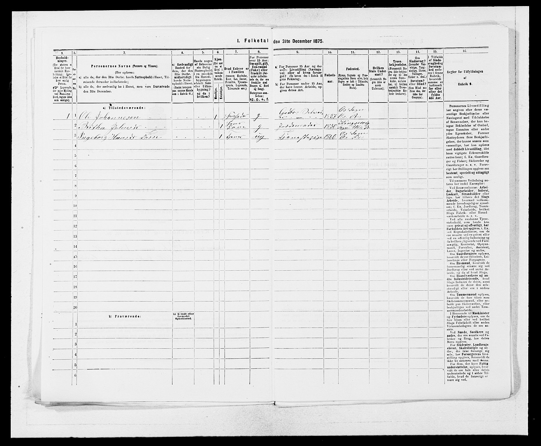SAB, Folketelling 1875 for 1243P Os prestegjeld, 1875, s. 603