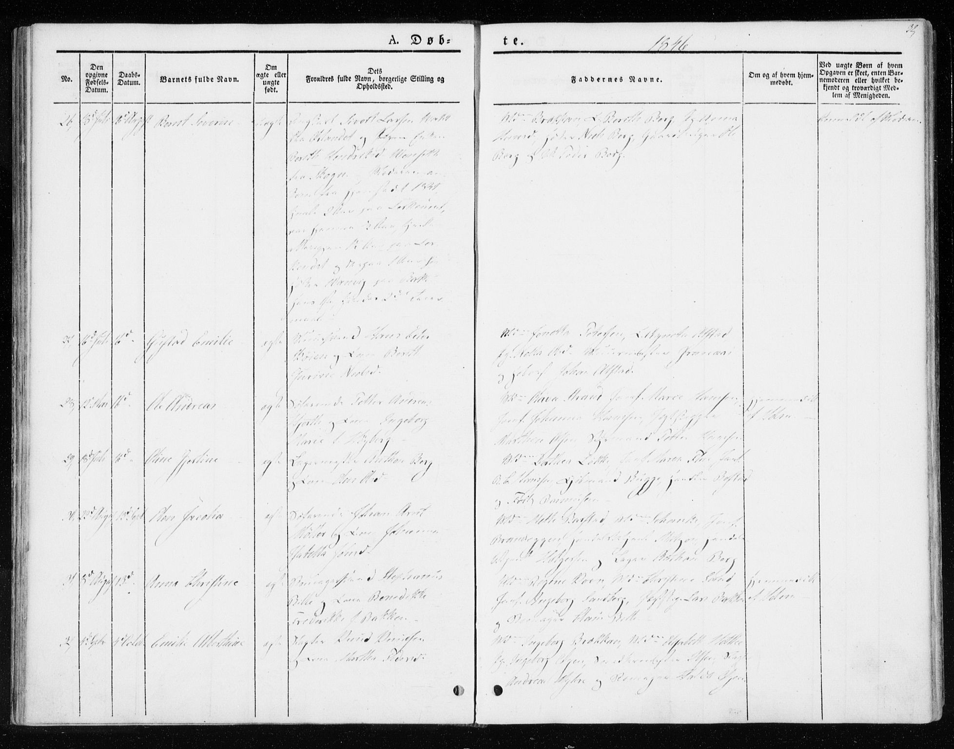 Ministerialprotokoller, klokkerbøker og fødselsregistre - Sør-Trøndelag, AV/SAT-A-1456/604/L0183: Ministerialbok nr. 604A04, 1841-1850, s. 32