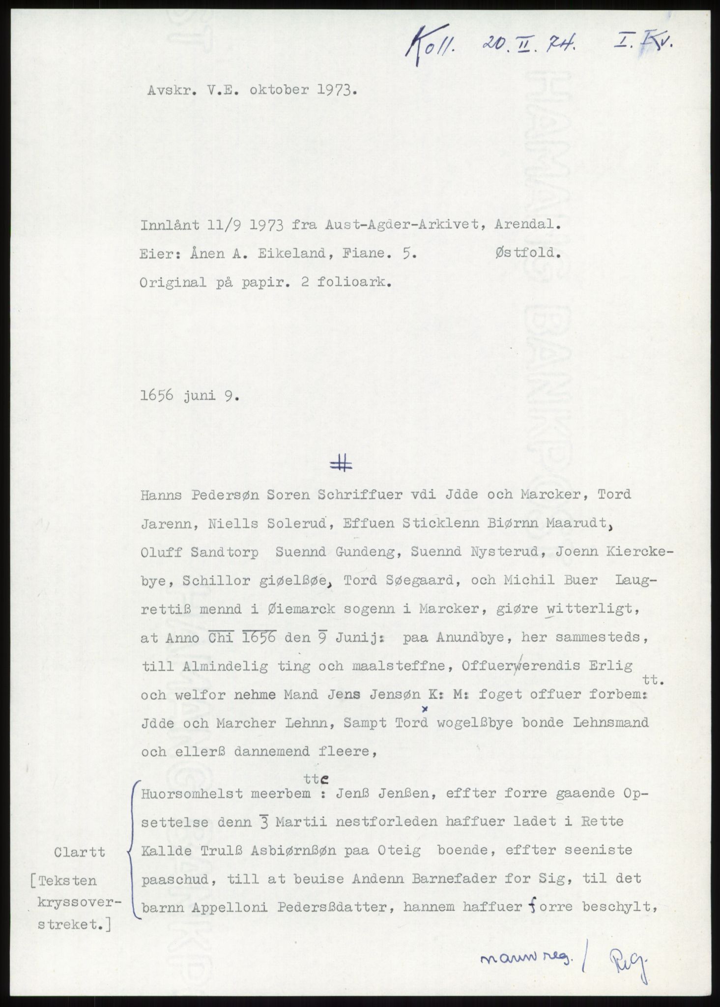 Samlinger til kildeutgivelse, Diplomavskriftsamlingen, AV/RA-EA-4053/H/Ha, s. 104